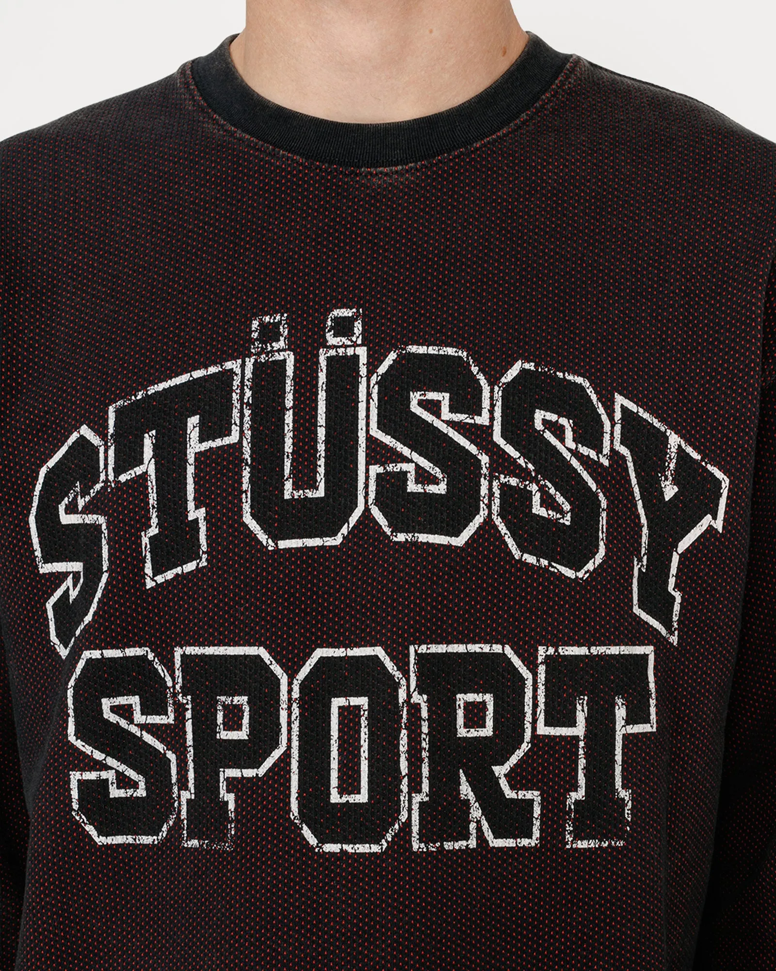 2 TONE COTTON MESH CREW sold by Stussy product image thumbnail 3
