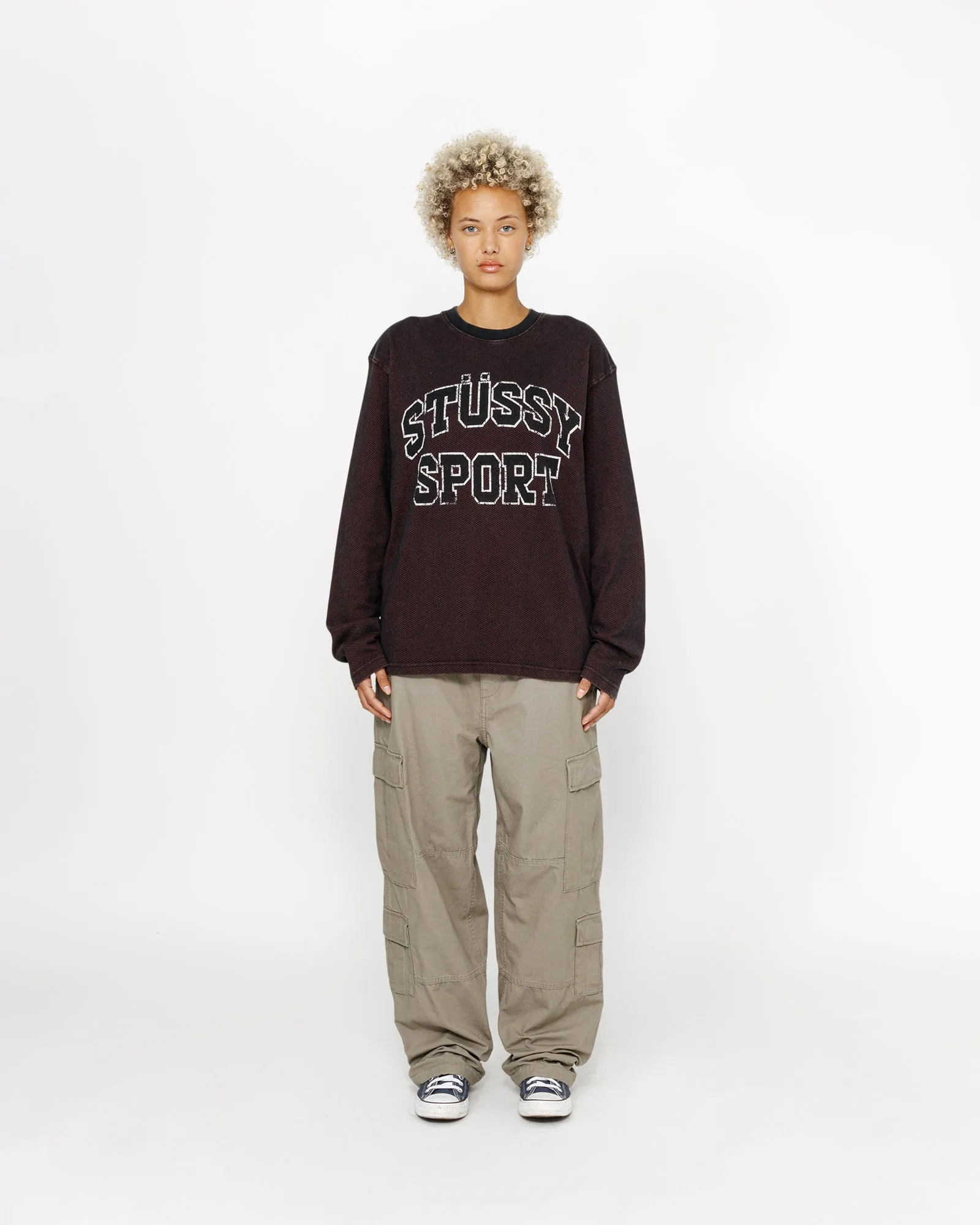 2 TONE COTTON MESH CREW sold by Stussy product image thumbnail 4