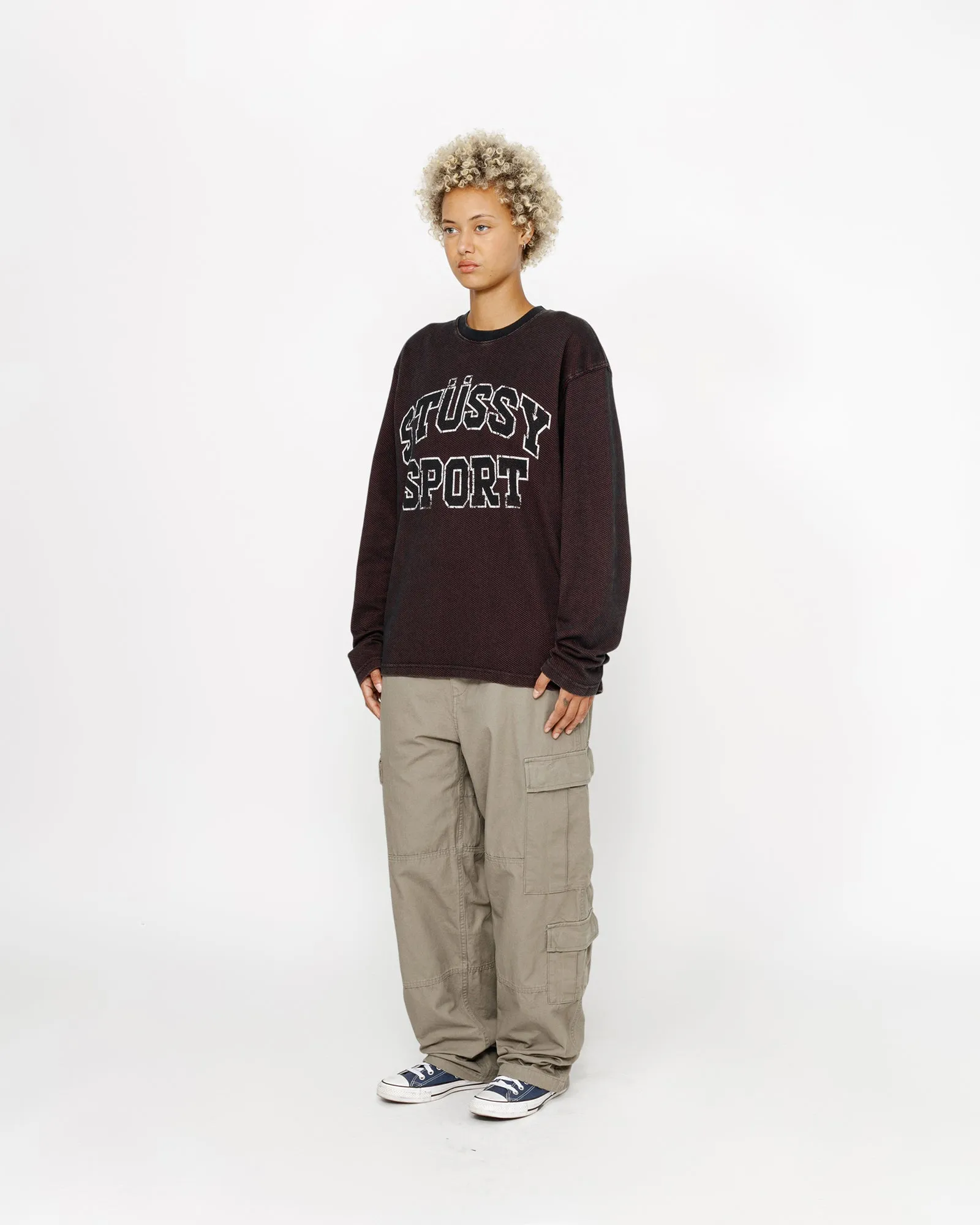 2 TONE COTTON MESH CREW sold by Stussy product image thumbnail 5