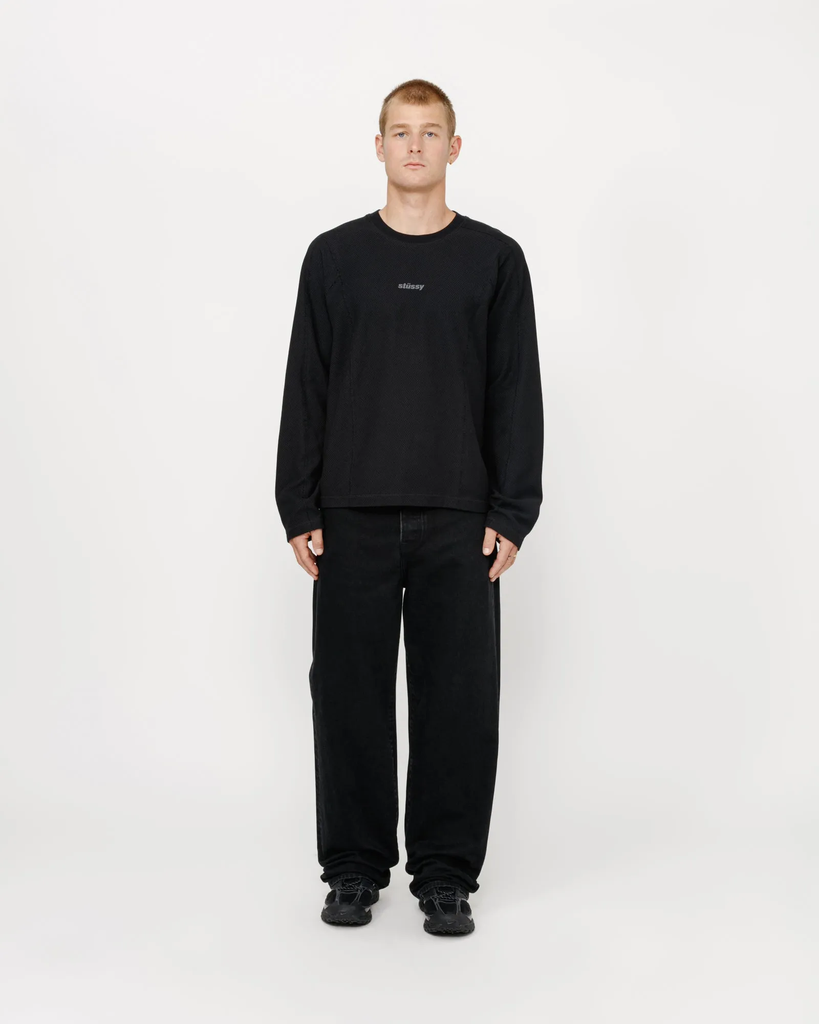 WAVE JERSEY CREW sold by Stussy