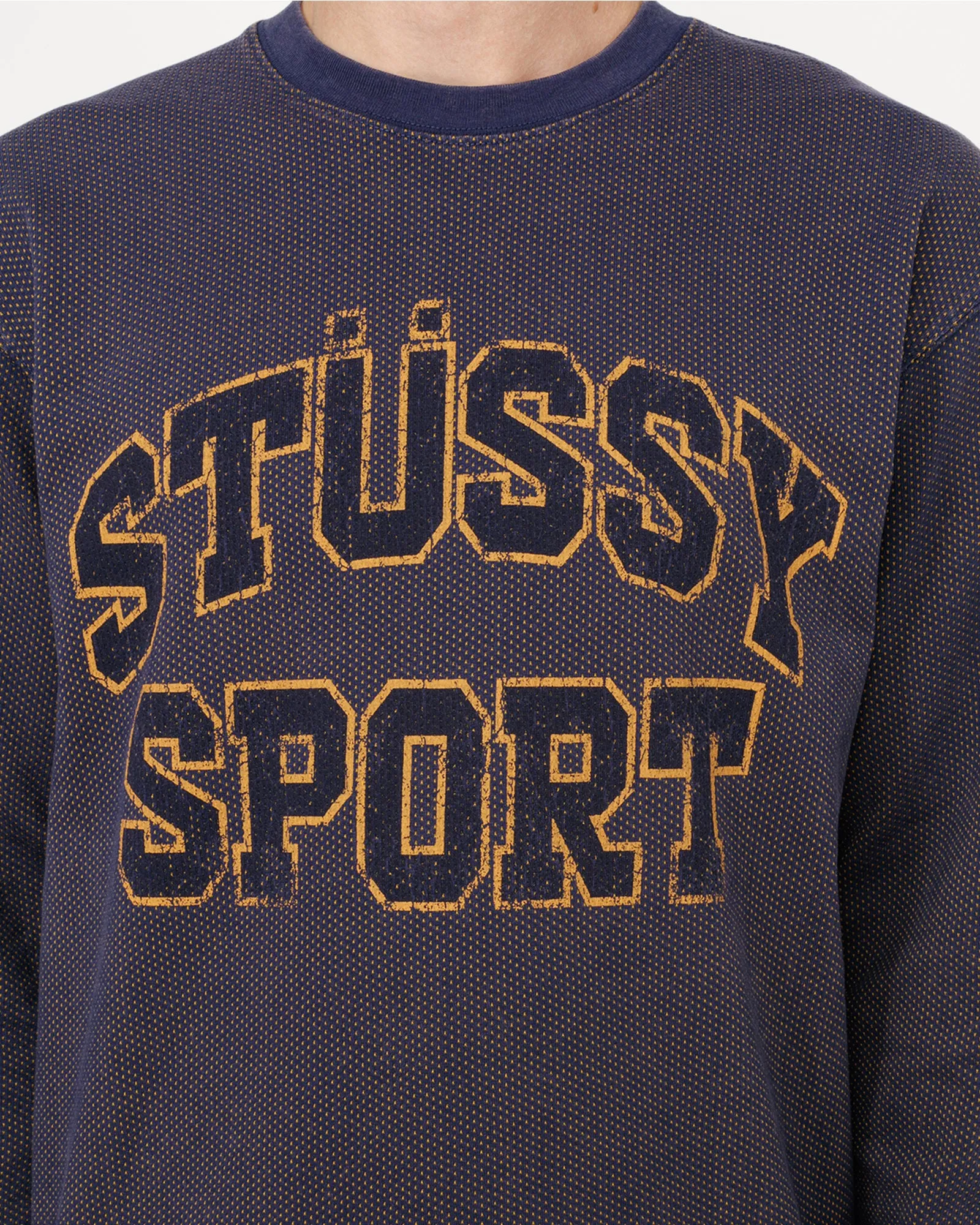 2 TONE COTTON MESH CREW sold by Stussy product image thumbnail 3