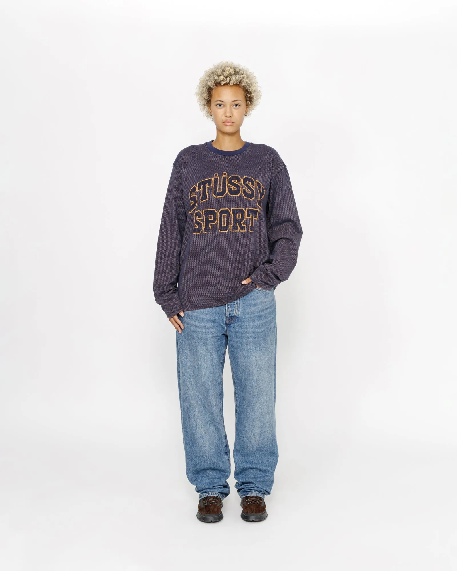 2 TONE COTTON MESH CREW sold by Stussy product image thumbnail 4