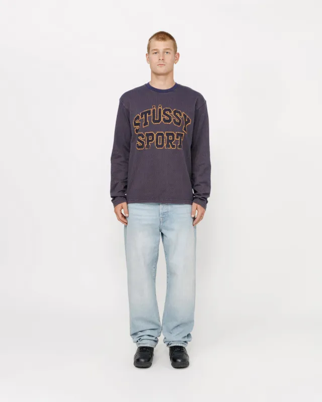 2 TONE COTTON MESH CREW sold by Stussy