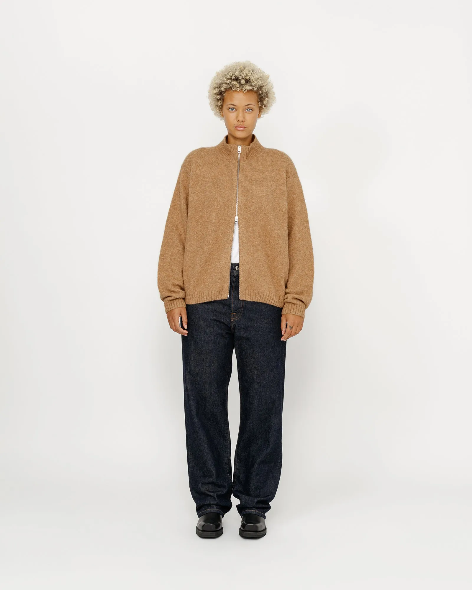 FULL ZIP BRUSHED MERINO SWEATER sold by Stussy product image thumbnail 4