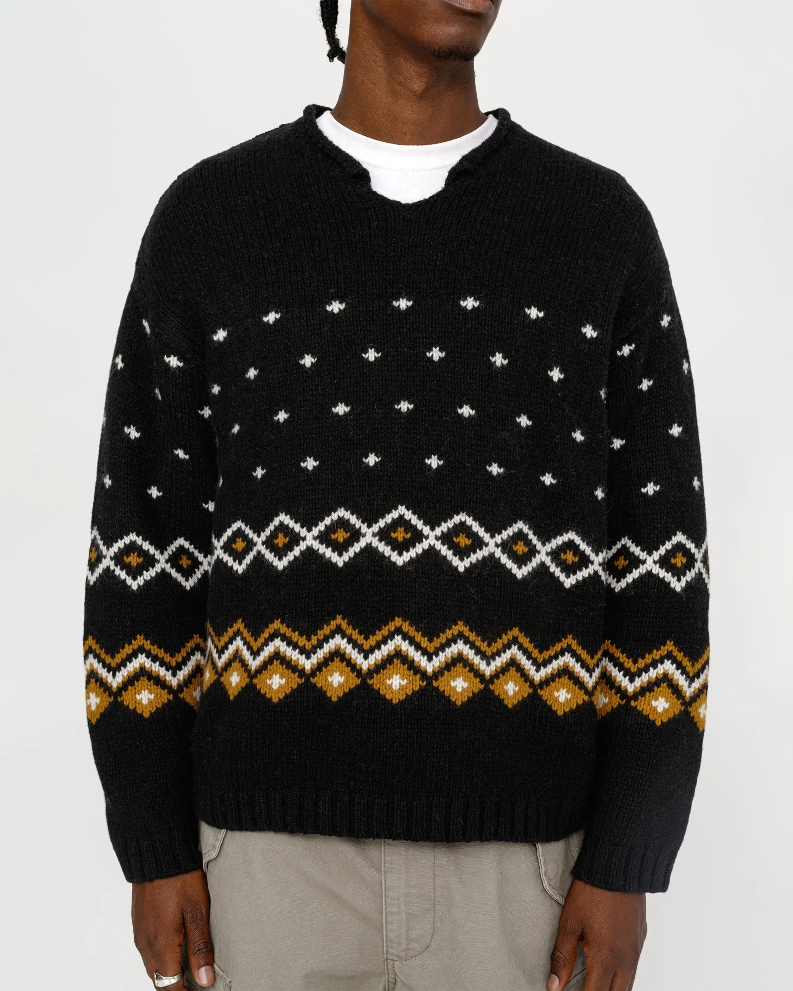 ROLL NECK FAIRISLE SWEATER sold by Stussy product image thumbnail 3