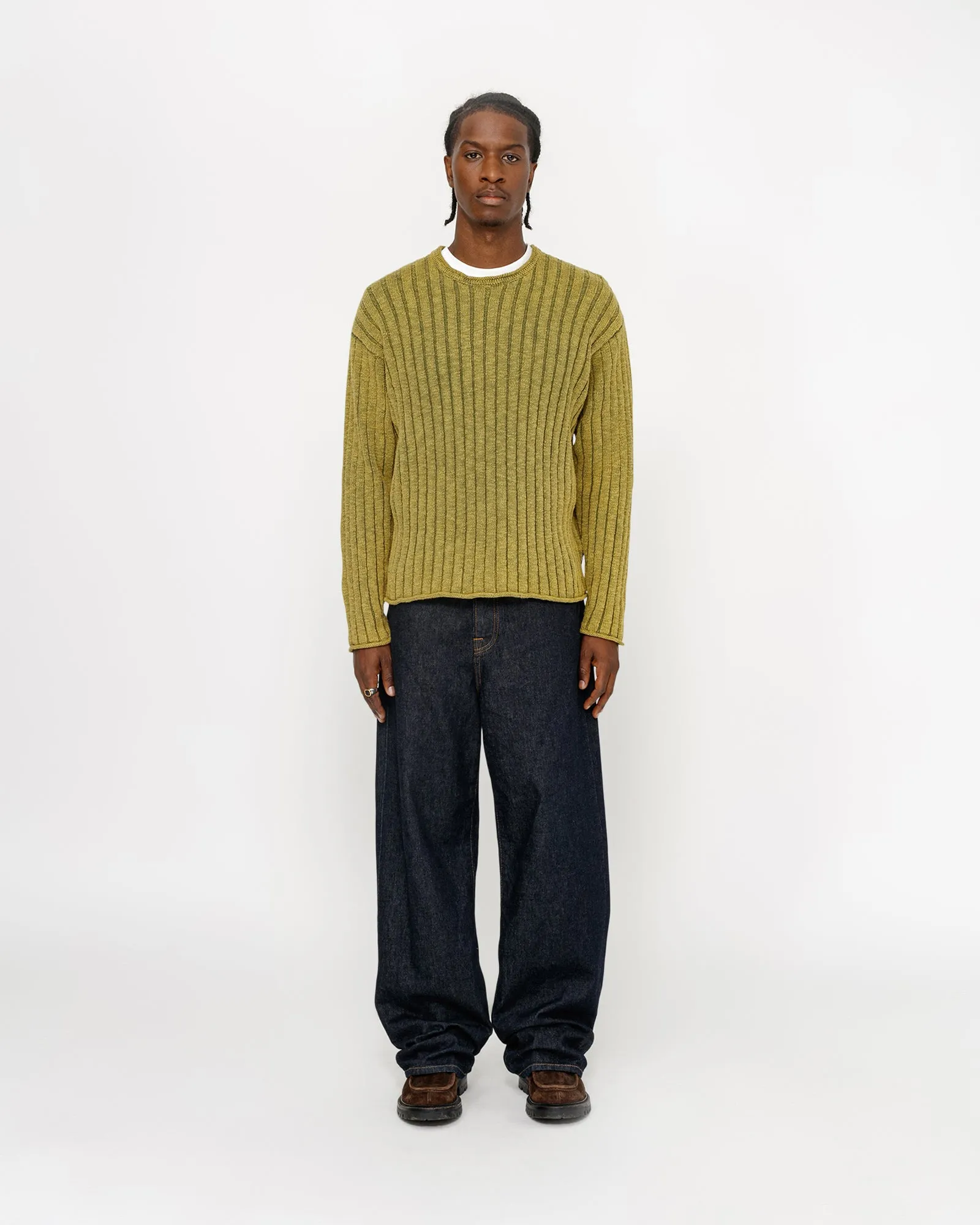 COTTON SLUB RIB CREW sold by Stussy