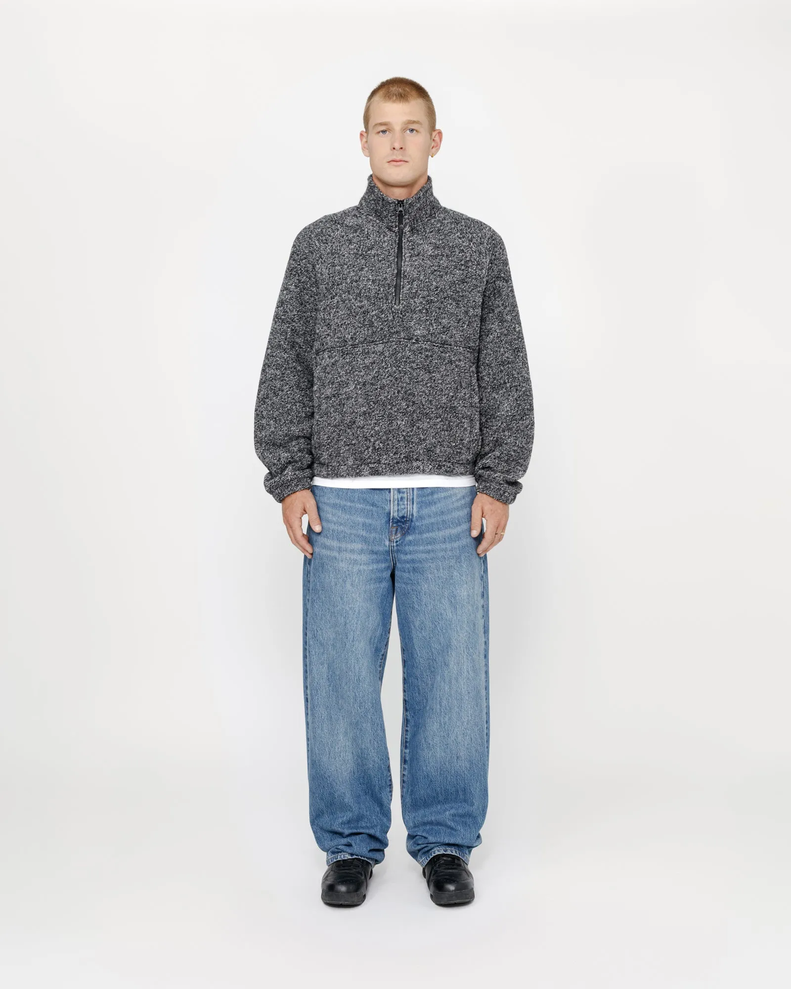 WOOL BLEND SHERPA MOCK NECK sold by Stussy