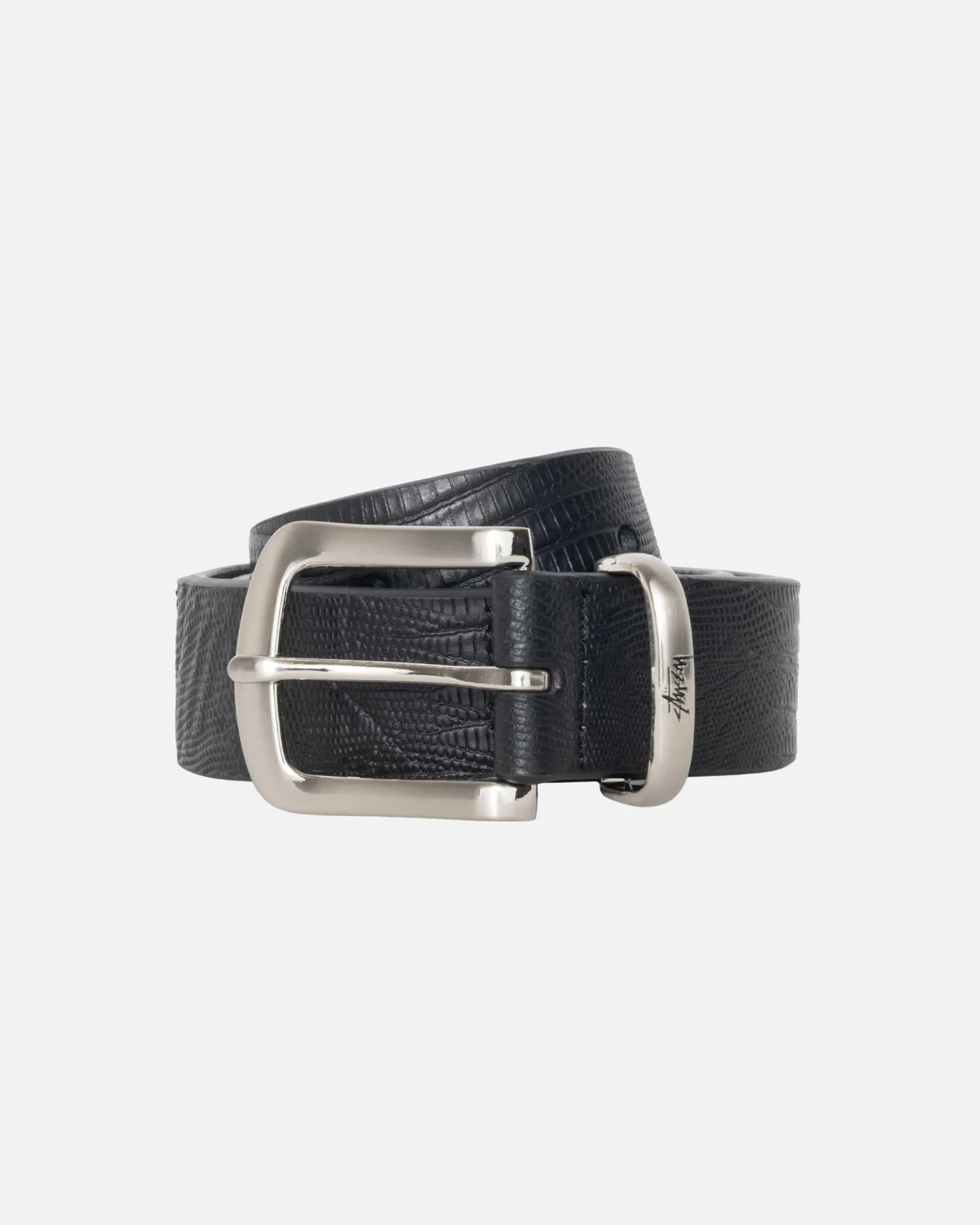 LIZARD TEXTURE UNDERLAY BELT sold by Stussy