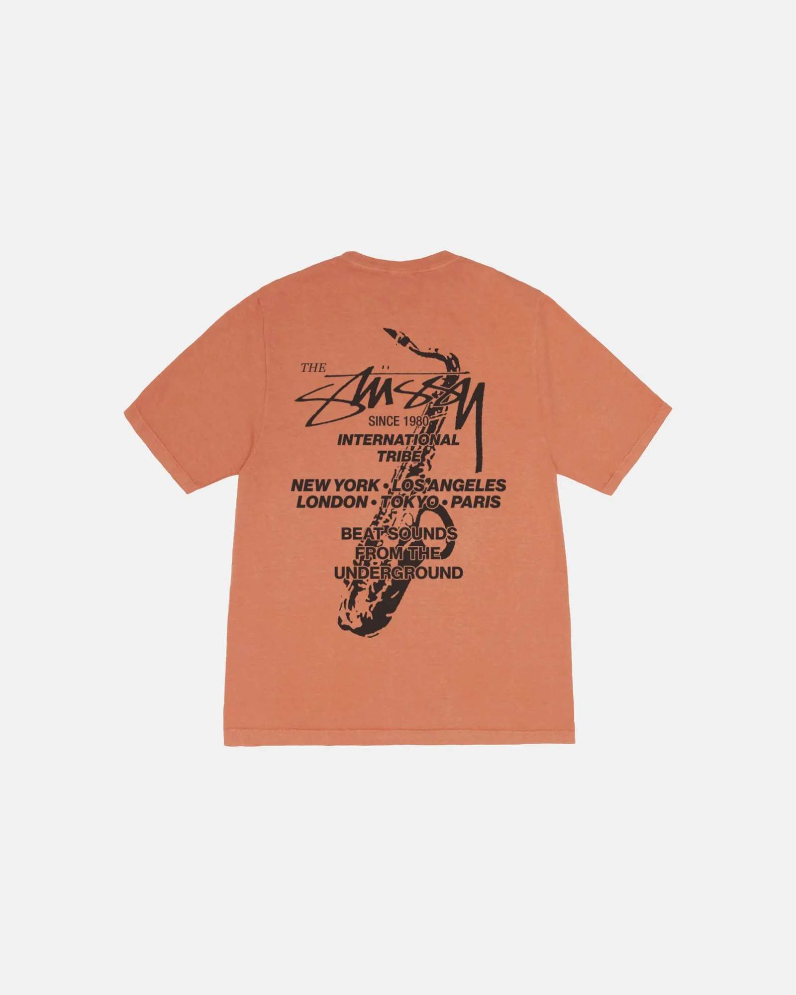 BEAT SOUNDS TEE PIGMENT DYED sold by Stussy