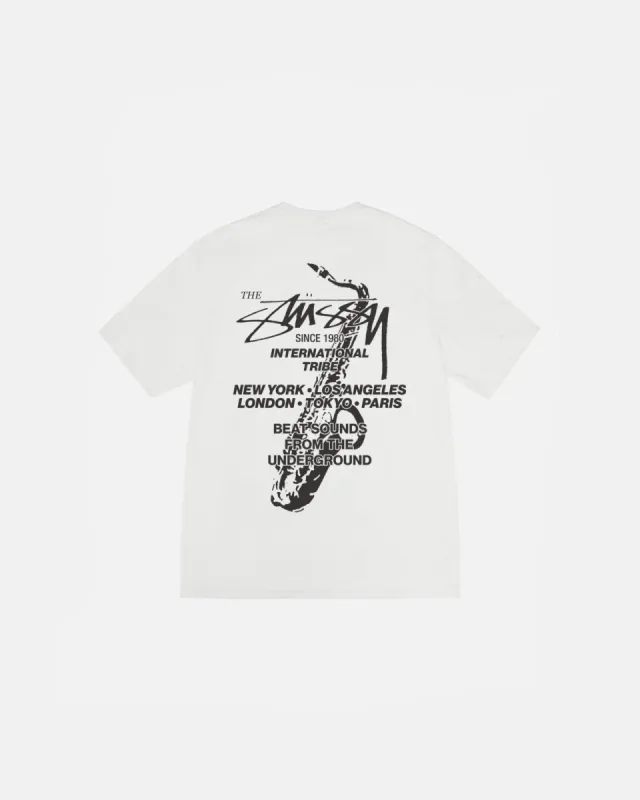 BEAT SOUNDS TEE PIGMENT DYED sold by Stussy