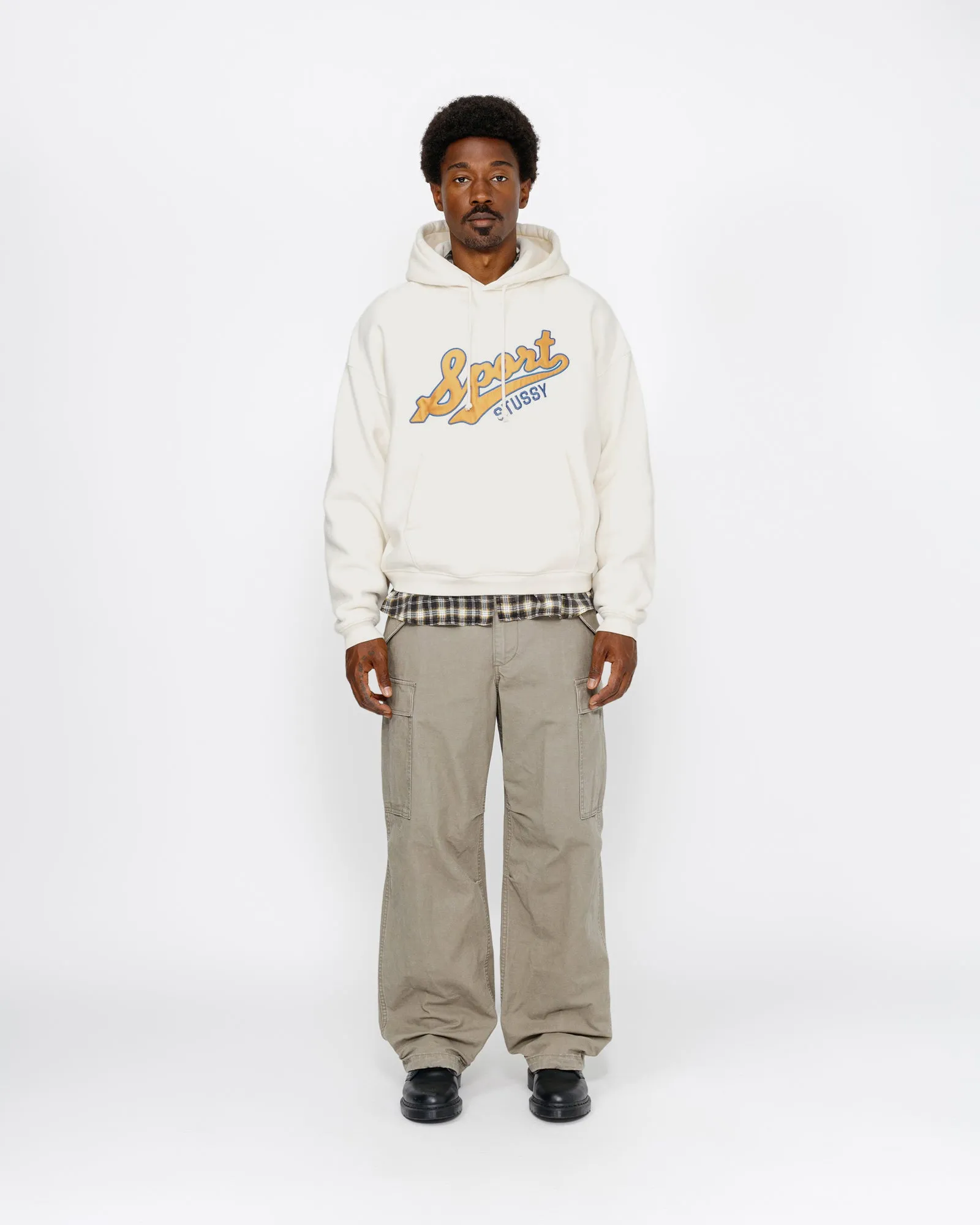 SATIN PATCH HOODIE sold by Stussy