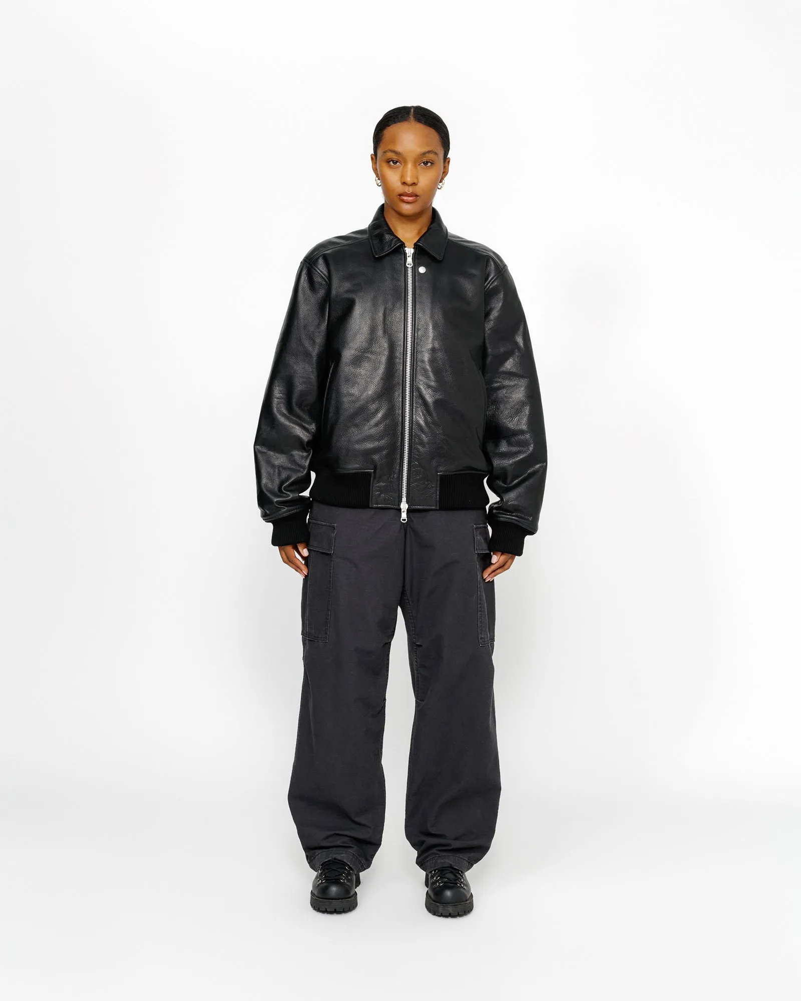 LEATHER FLIGHT JACKET sold by Stussy product image thumbnail 4