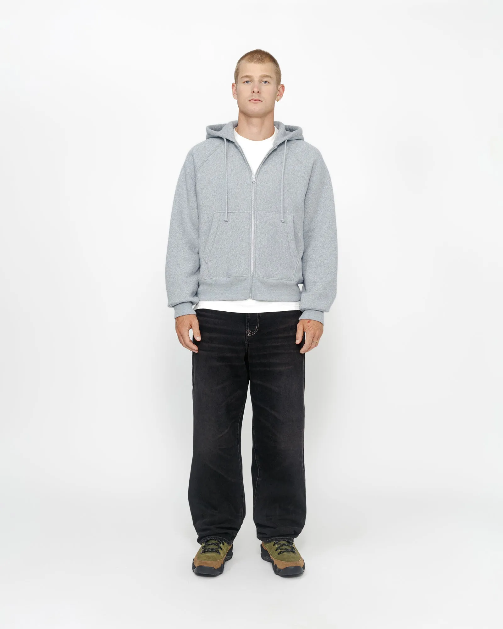 FLEECE RAGLAN ZIP HOODIE sold by Stussy