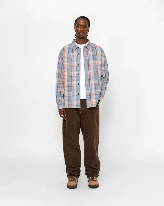 DAN WASHED COTTON PLAID SHIRT sold by Stussy