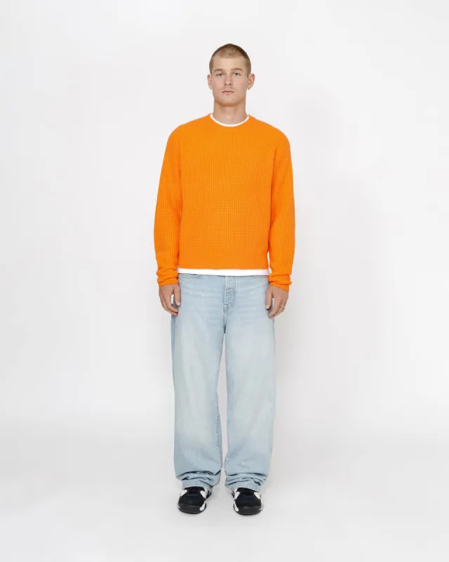 WAFFLE KNIT CASHMERE CREW sold by Stussy