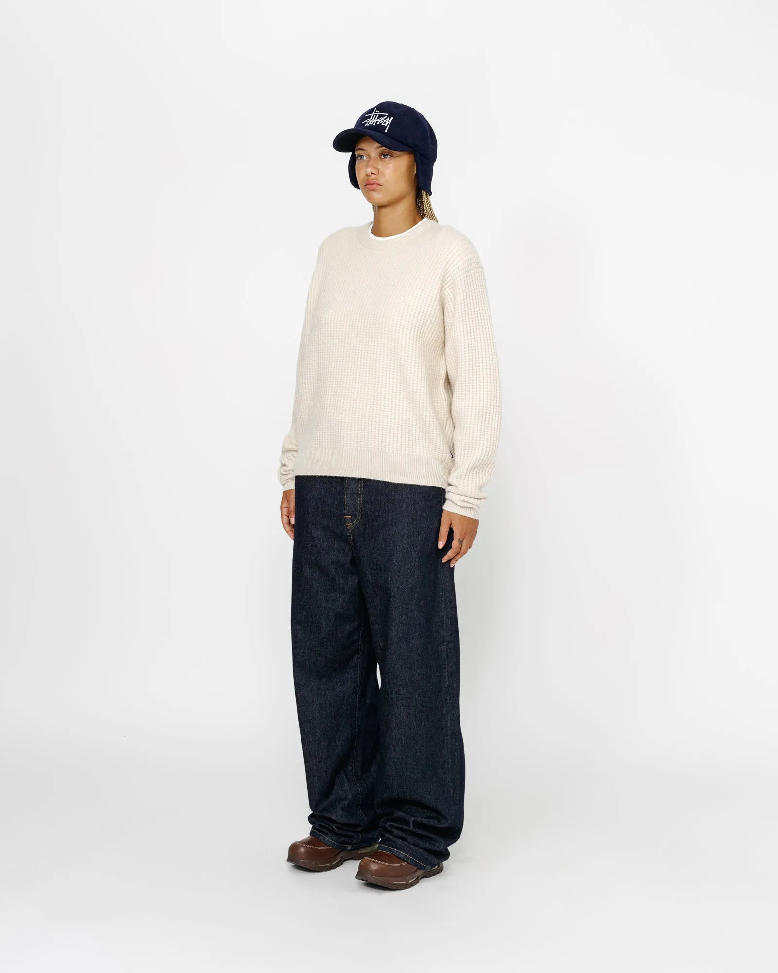 WAFFLE KNIT CASHMERE CREW sold by Stussy product image thumbnail 5