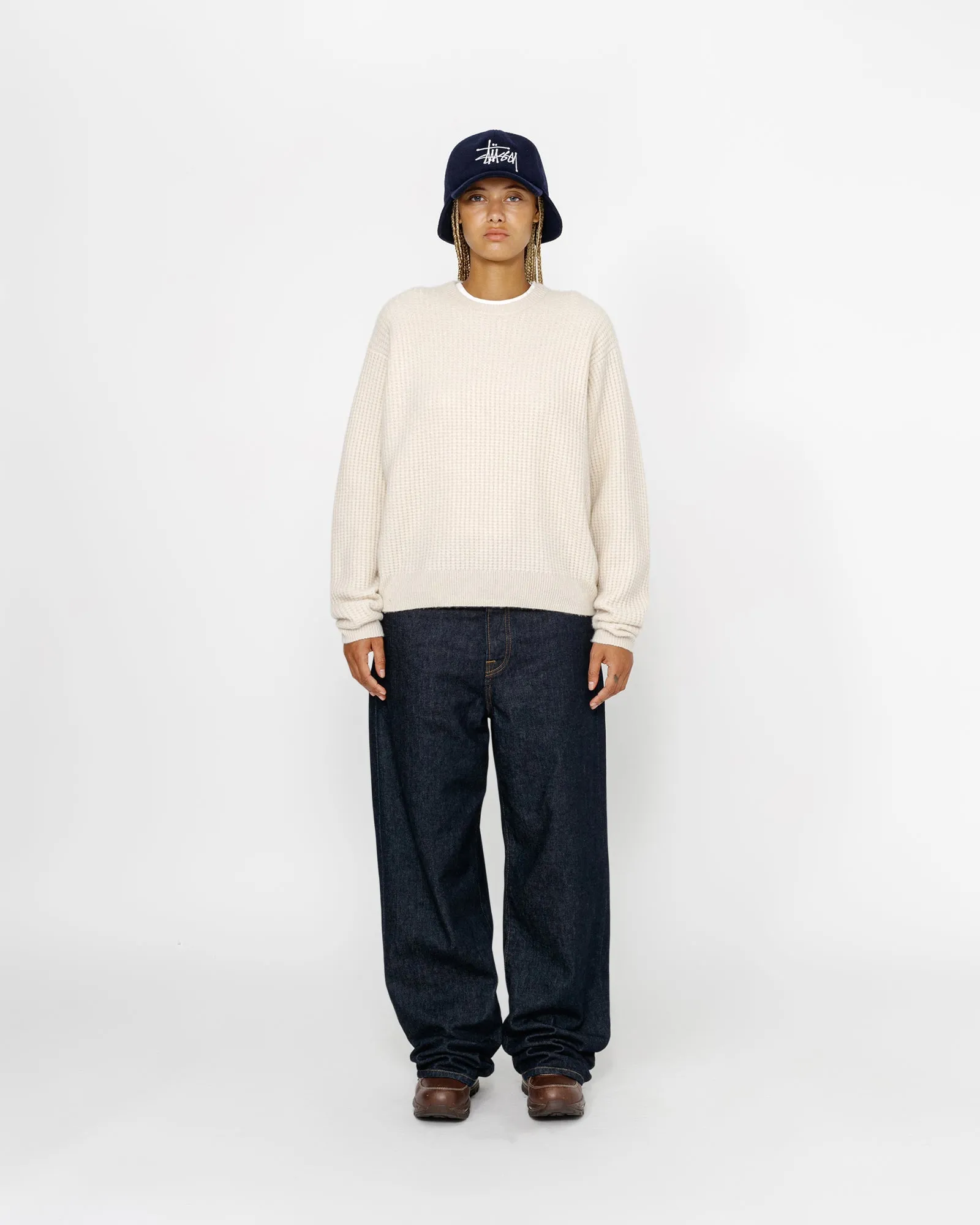 WAFFLE KNIT CASHMERE CREW sold by Stussy product image thumbnail 4