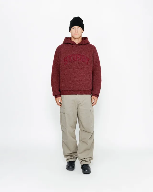 FELT PATCH KNIT HOODIE made by Stussy