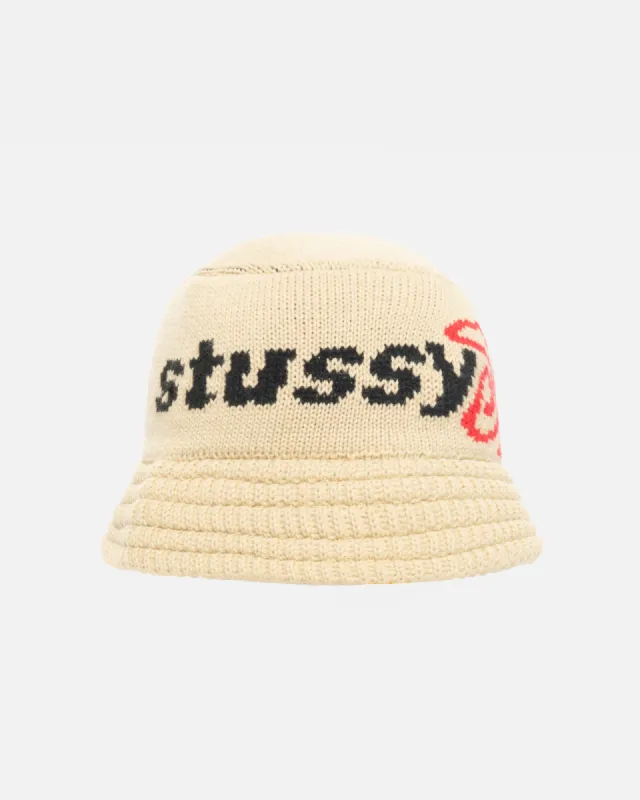 帽子 STUSSY jacquard knit bucket hat Stussy Jacquard Knit Bucket Hat Natural | Parallel