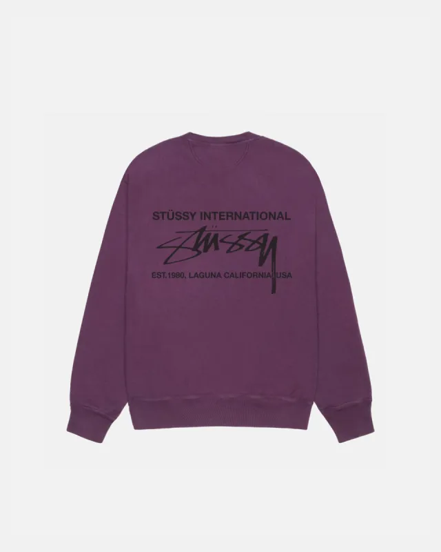 SMOOTH INTERNATIONAL CREW PIGMENT DYED sold by Stussy