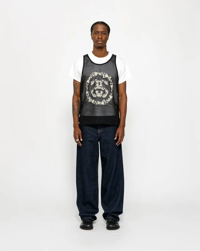 トップス 24SS Stussy Cotton Big Mesh Tank BLACK トップス 24SS Stussy Cotton Big Mesh Tank BLACK Stussy