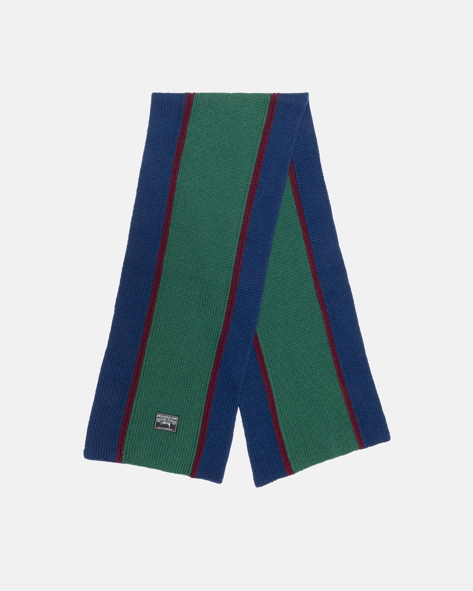 STÜSSY & DENIM TEARS KNITTED STRIPE SCARF sold by Stussy