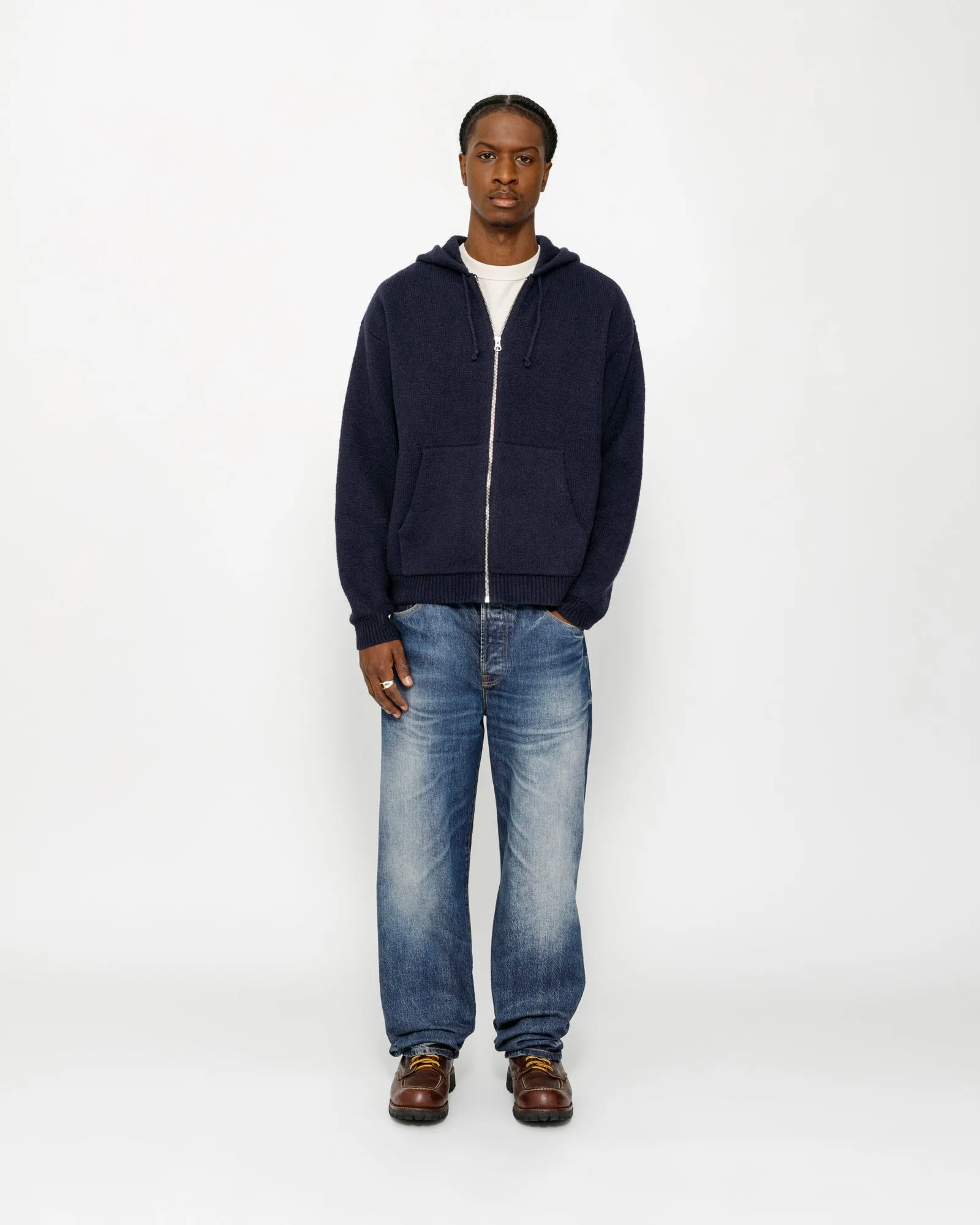 HOODED ZIP SWEATER sold by Stussy