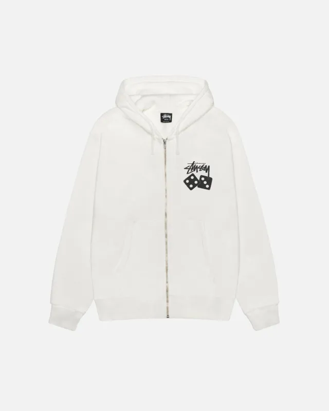 DICE ZIP HOODIE PIGMENT DYED sold by Stussy