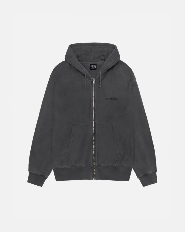 JUMBO ZIP HOODIE PIGMENT DYED sold by Stussy