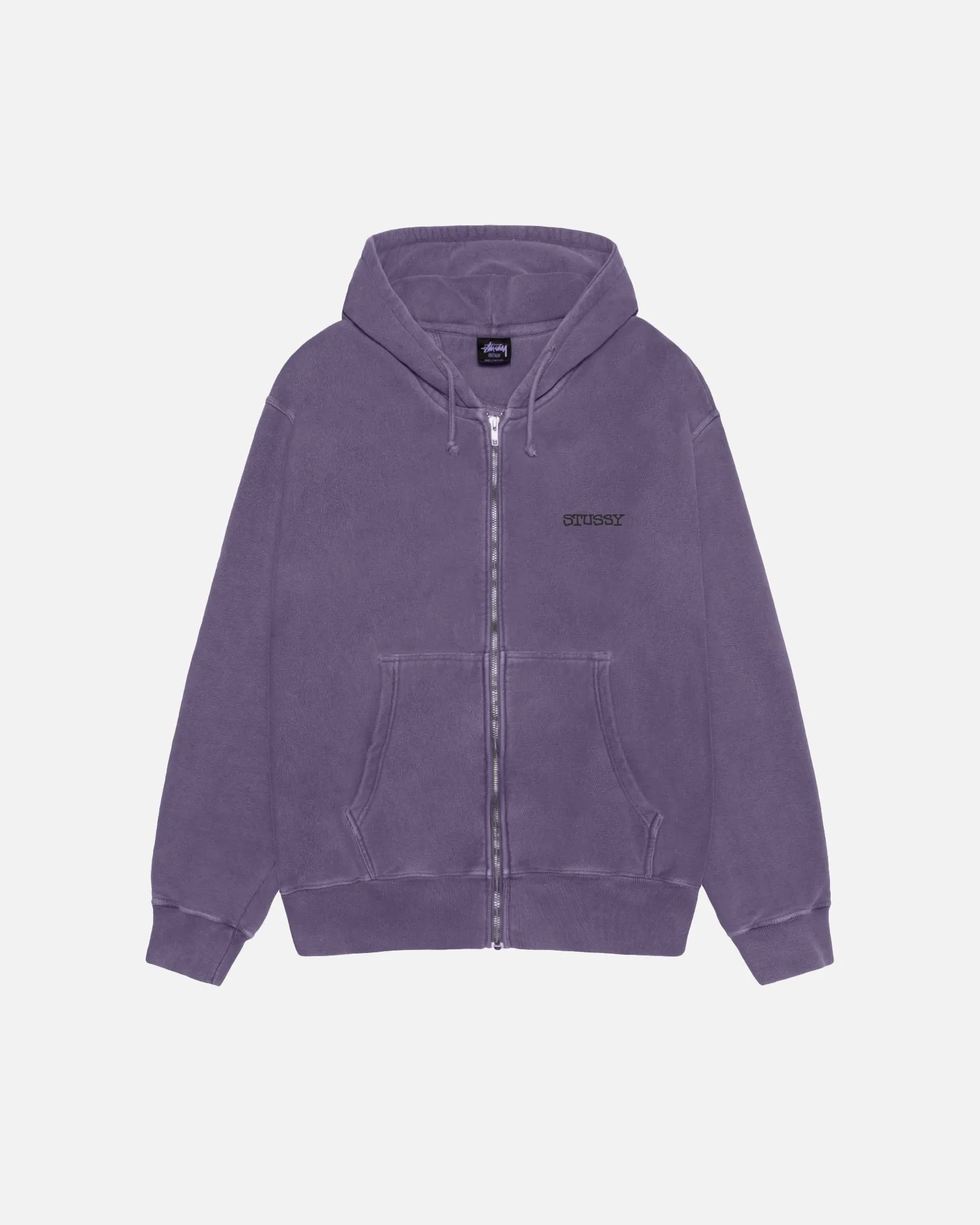 JUMBO ZIP HOODIE PIGMENT DYED sold by Stussy