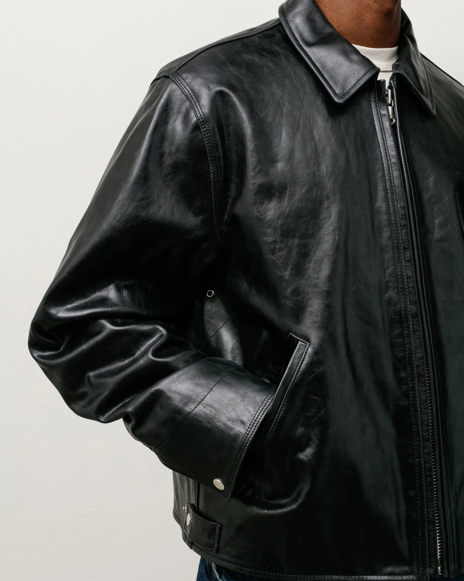 GARAGE JACKET LEATHER sold by Stussy product image thumbnail 5