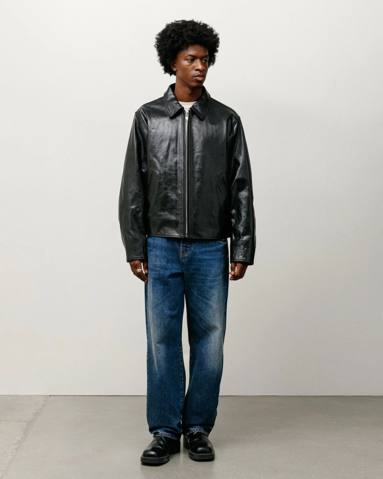 GARAGE JACKET LEATHER sold by Stussy product image thumbnail 4