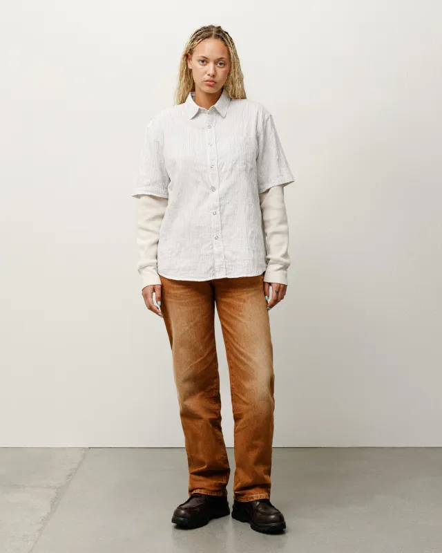 WAVY STRIPED SHORT SLEEVE SHIRT sold by Stussy