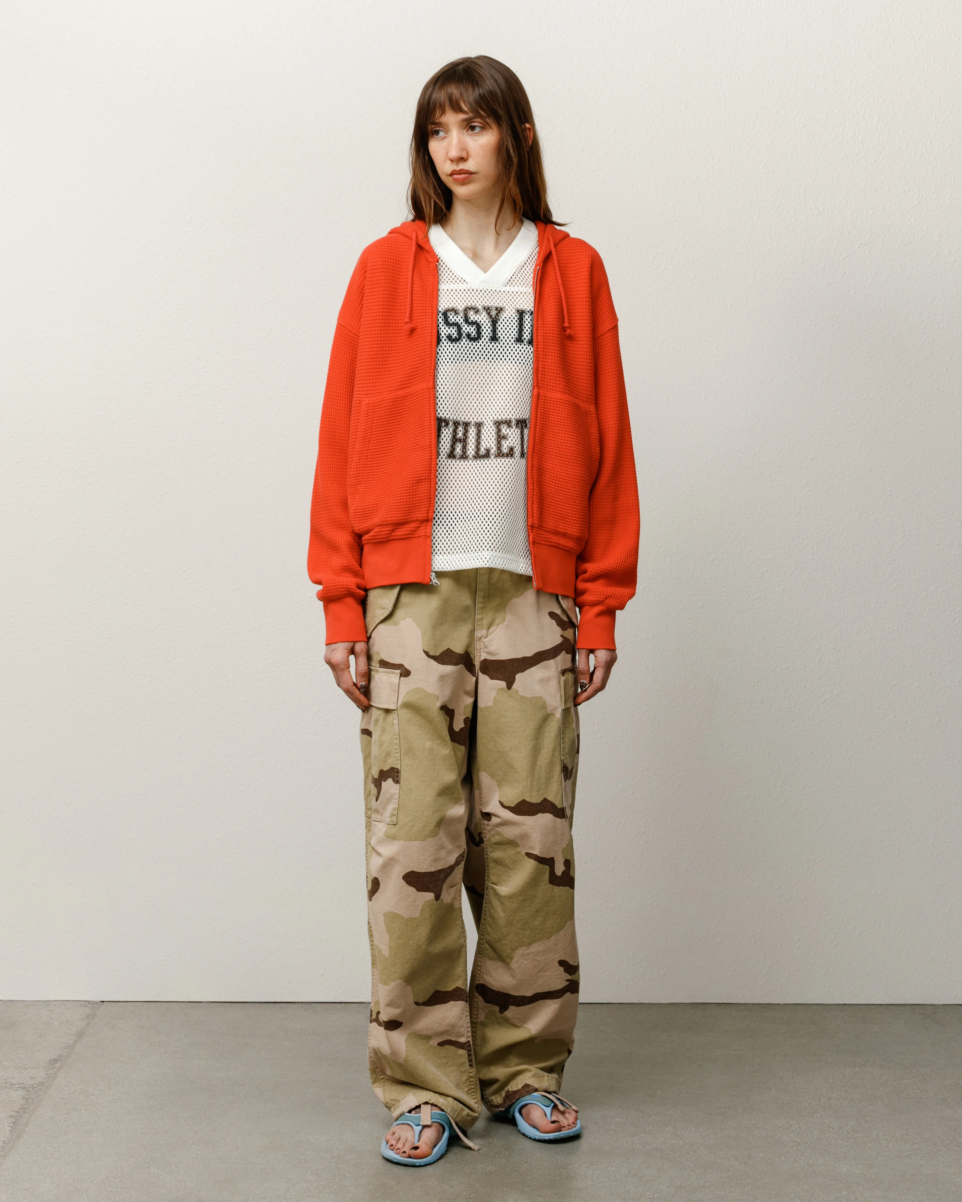 DOUBLE LAYER WAFFLE ZIP HOODIE sold by Stussy product image thumbnail 3