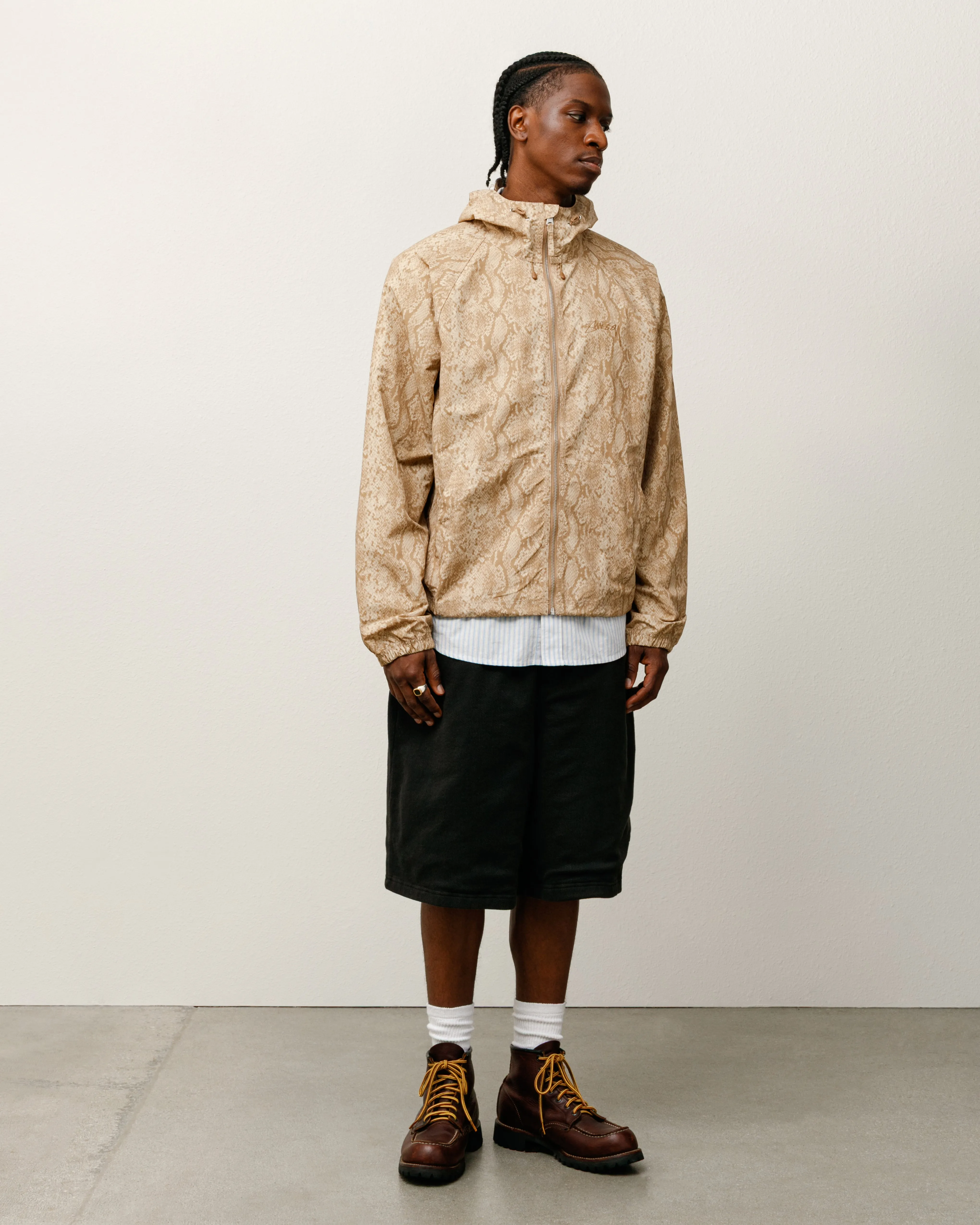 BEACH SHELL SNAKE PRINT NYLON sold by Stussy