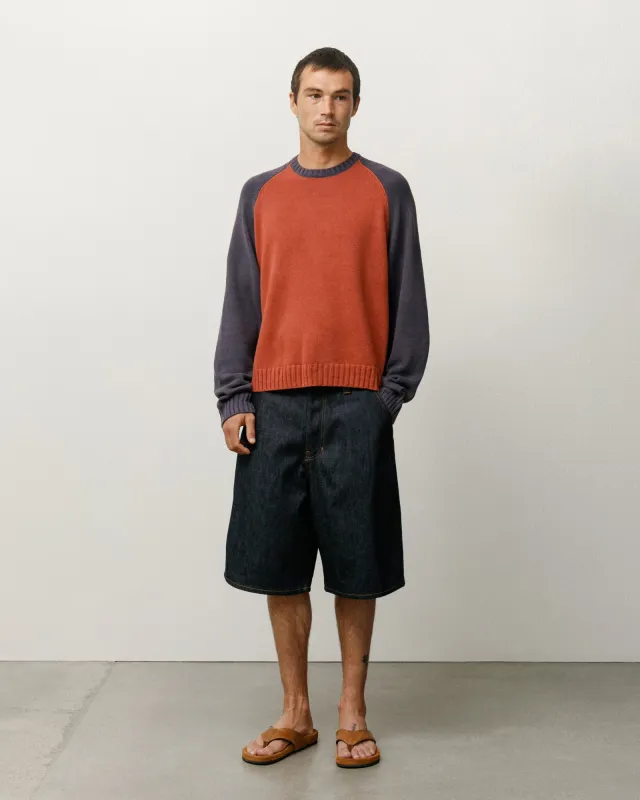 COLORBLOCKED RAGLAN KNIT CREW sold by Stussy