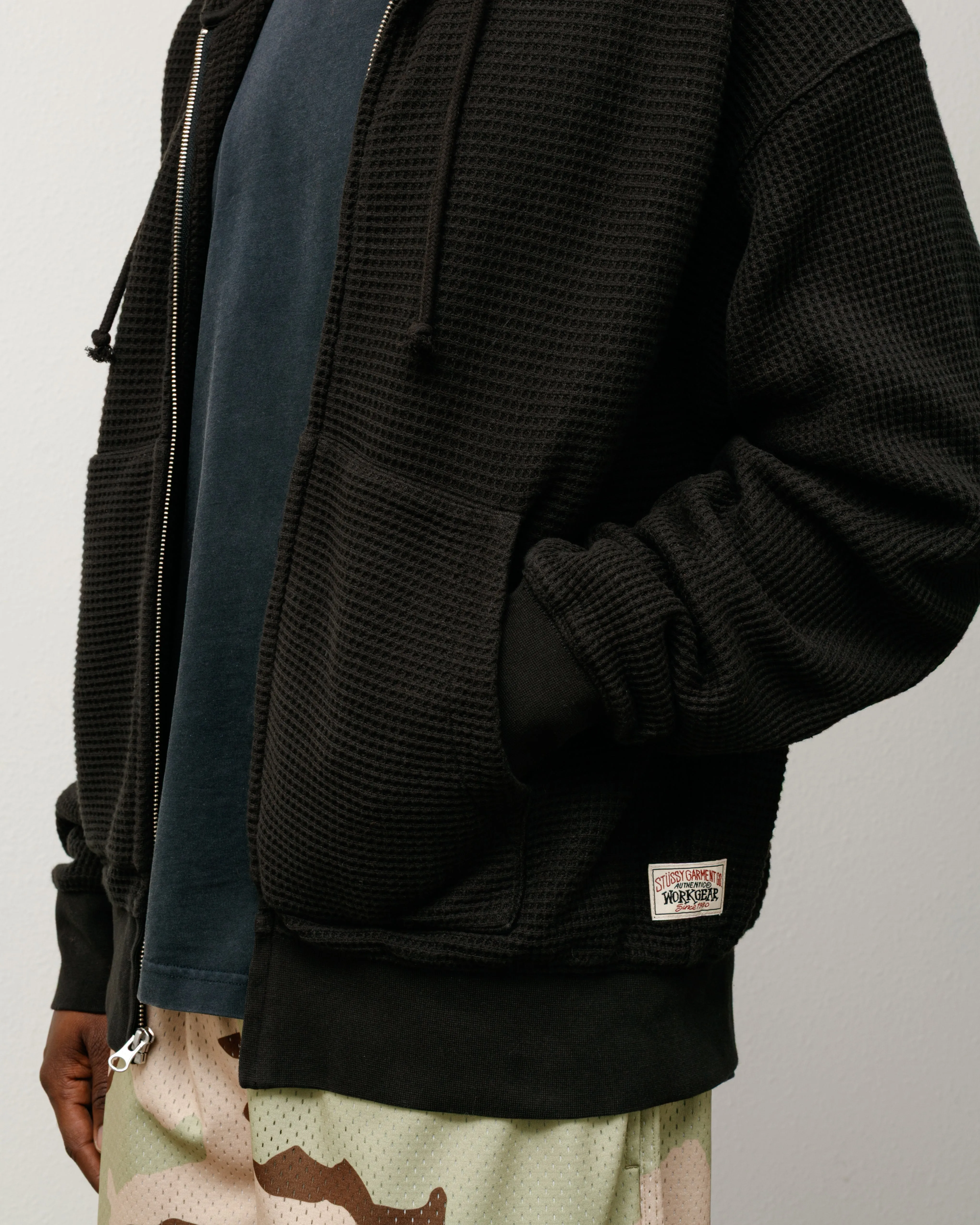 DOUBLE LAYER WAFFLE ZIP HOODIE sold by Stussy product image thumbnail 2