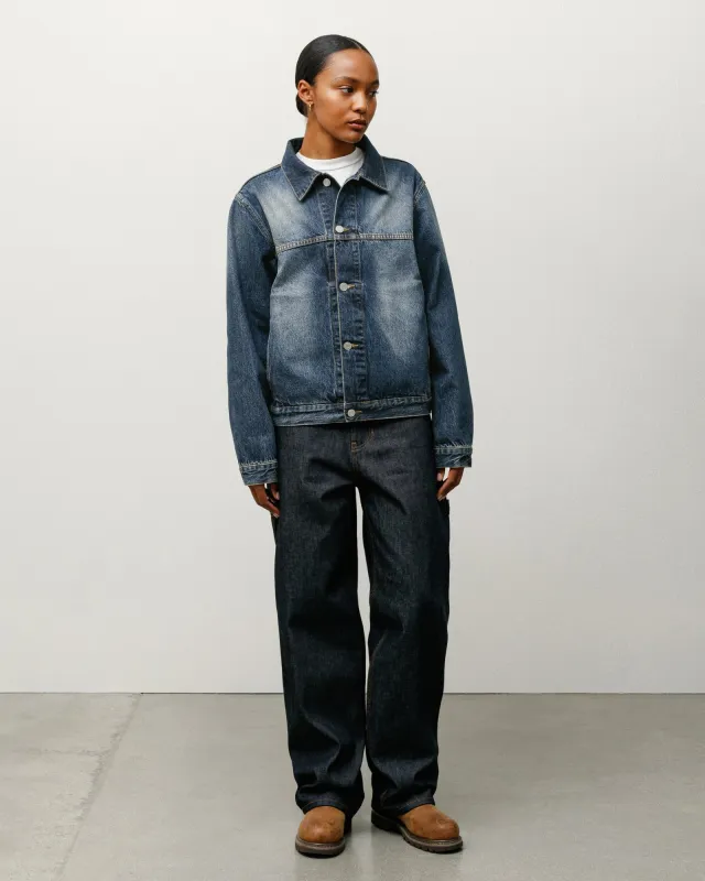 ジャケット・アウター STUSSY ZIP WORK JACKET DENIM Stussy Denim Zip Work Jacket Beach Wash Men's - SS24 - US