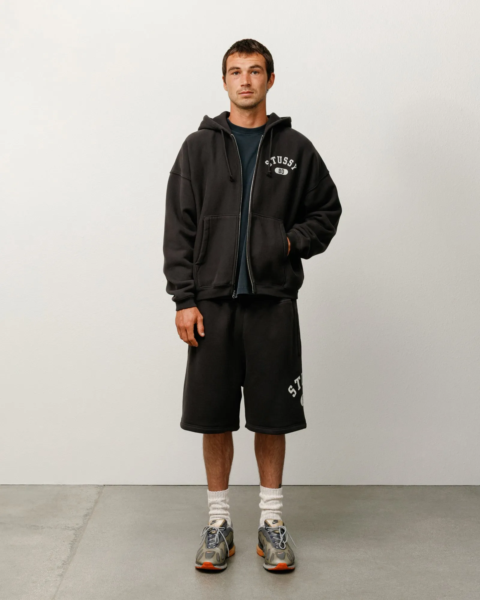 VARSITY FLEECE SHORT sold by Stussy