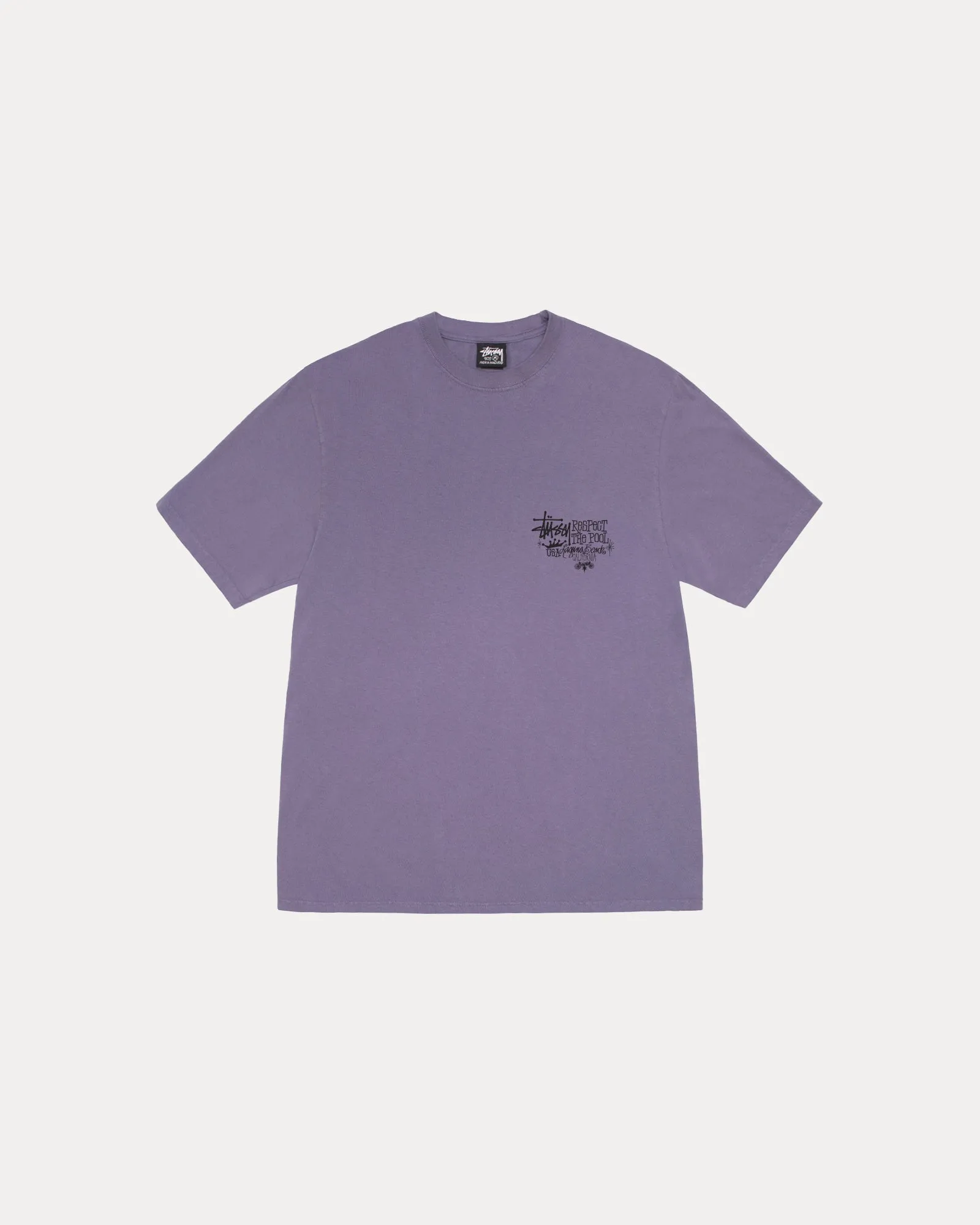 RESPECT THE POOL TEE PIGMENT DYED sold by Stussy