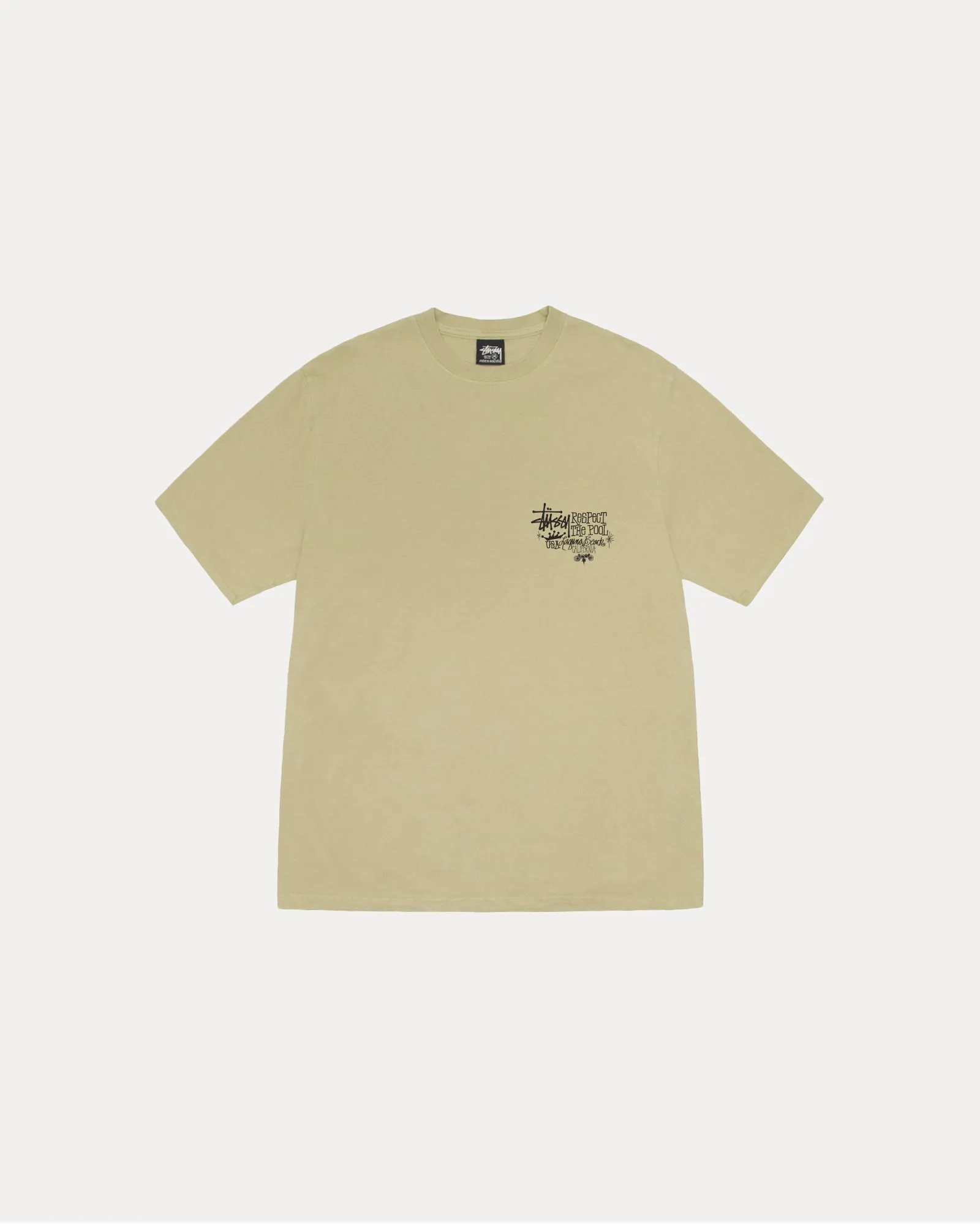 RESPECT THE POOL TEE PIGMENT DYED sold by Stussy