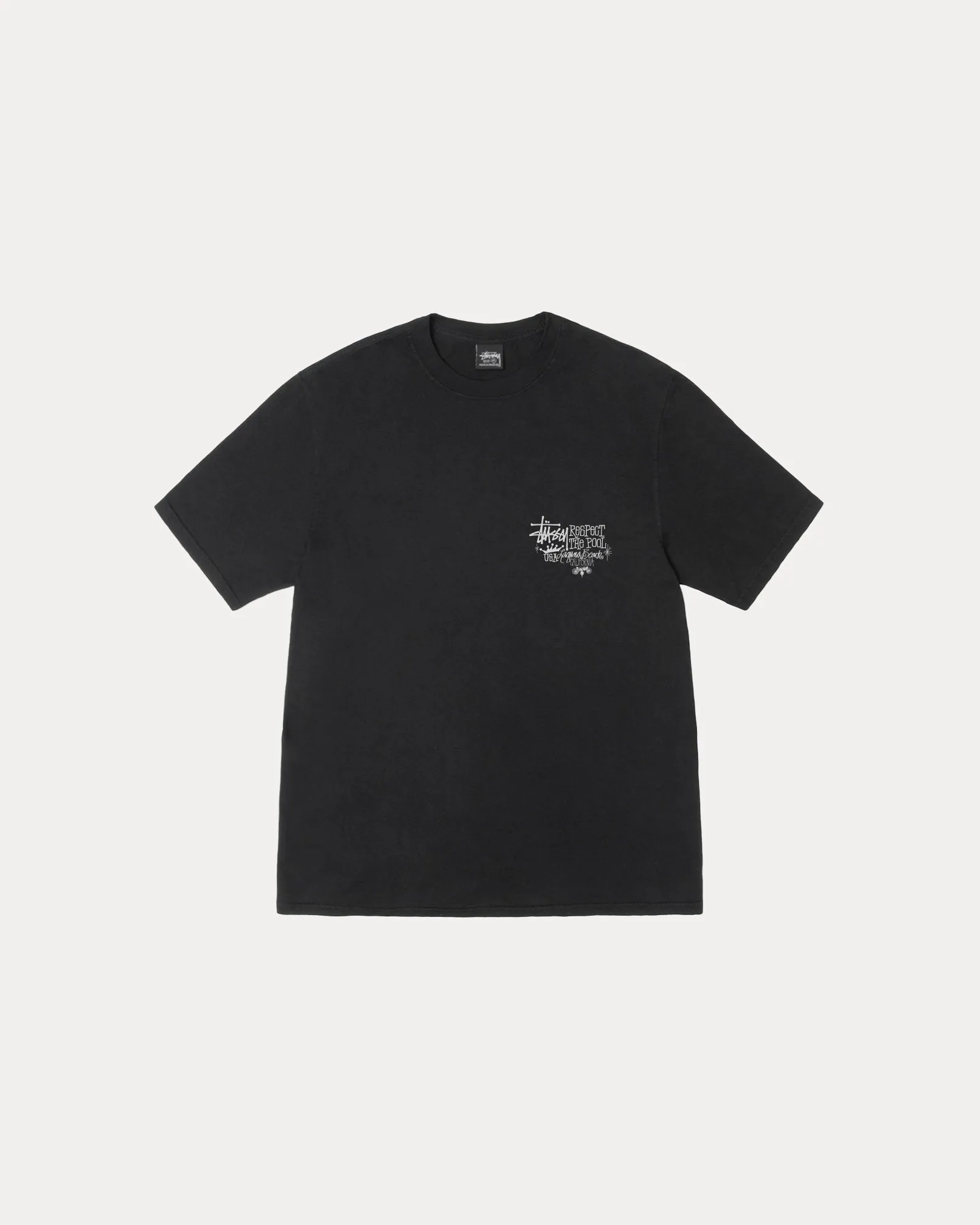 RESPECT THE POOL TEE PIGMENT DYED sold by Stussy