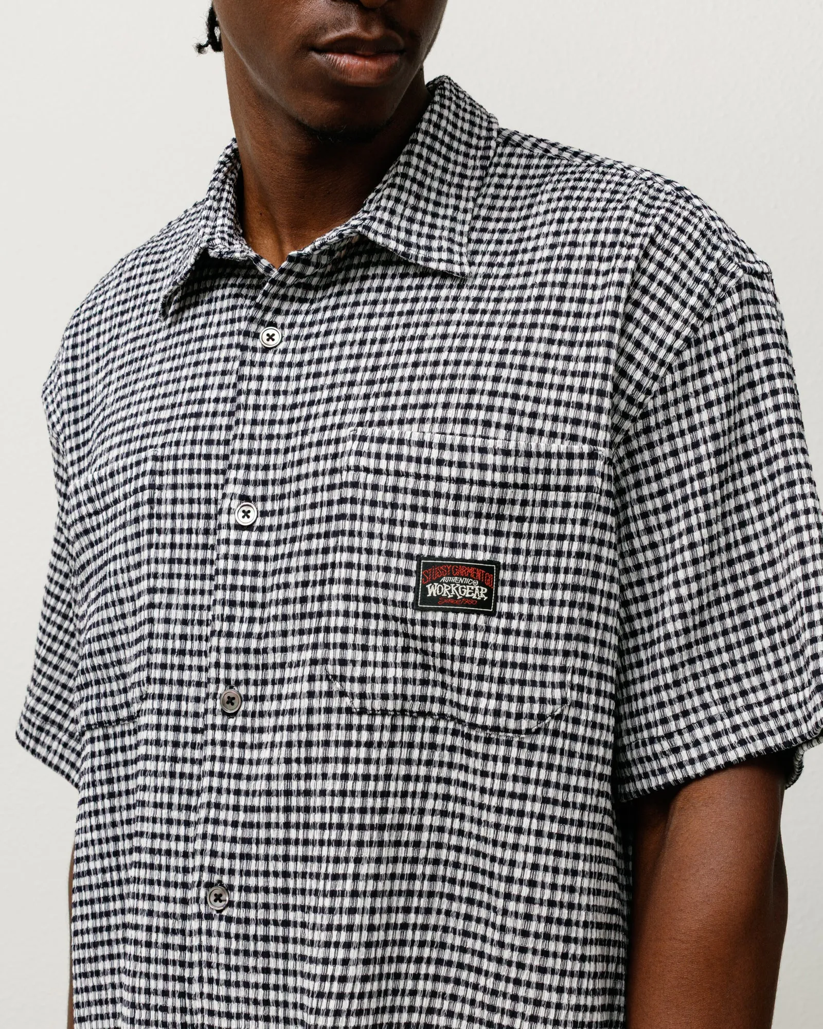 CRINKLED CHECK SS SHIRT sold by Stussy product image thumbnail 2