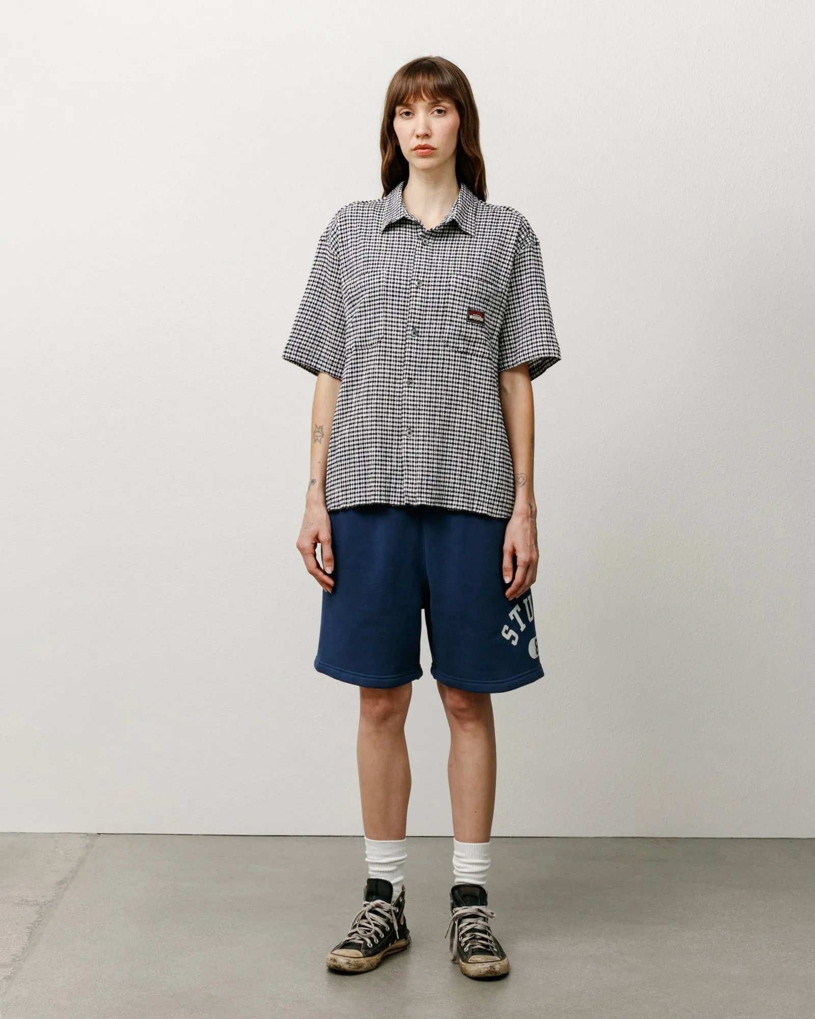 CRINKLED CHECK SS SHIRT sold by Stussy product image thumbnail 4