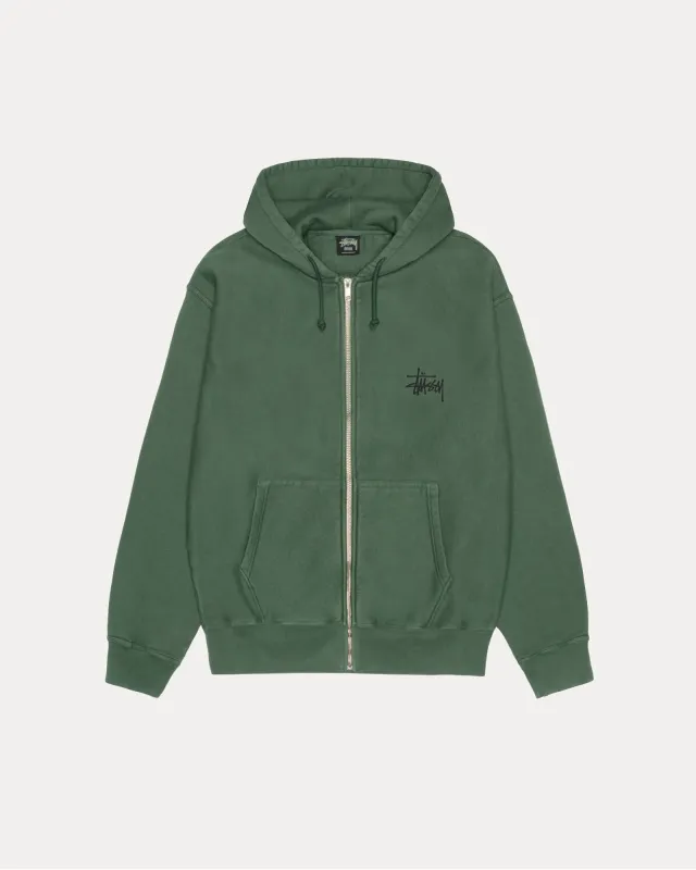 BASIC STÜSSY ZIP HOODIE PIGMENT DYED sold by Stussy