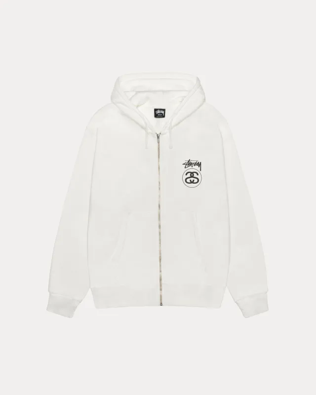 STOCK LINK ZIP HOODIE PIGMENT DYED sold by Stussy