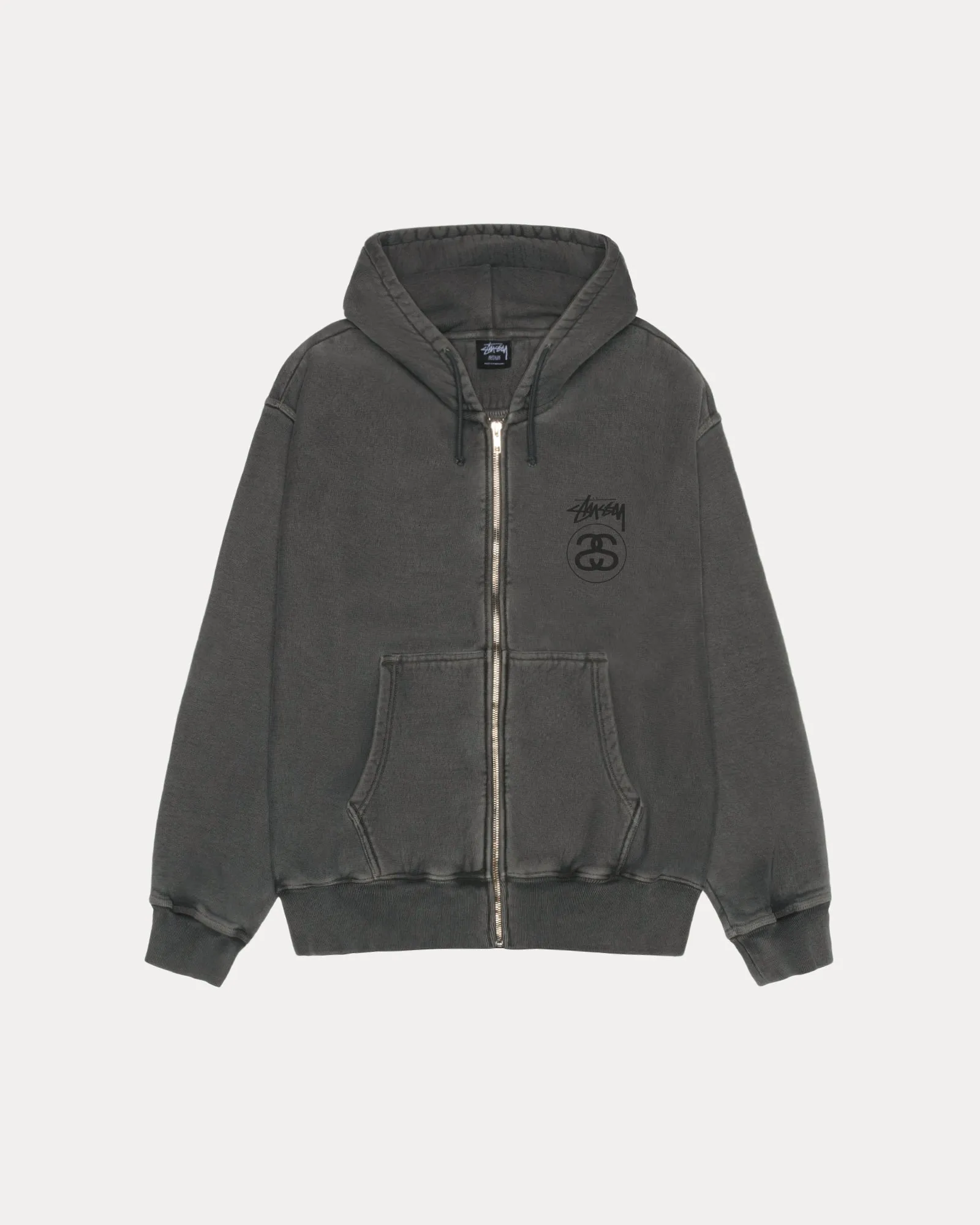 STOCK LINK ZIP HOODIE PIGMENT DYED sold by Stussy