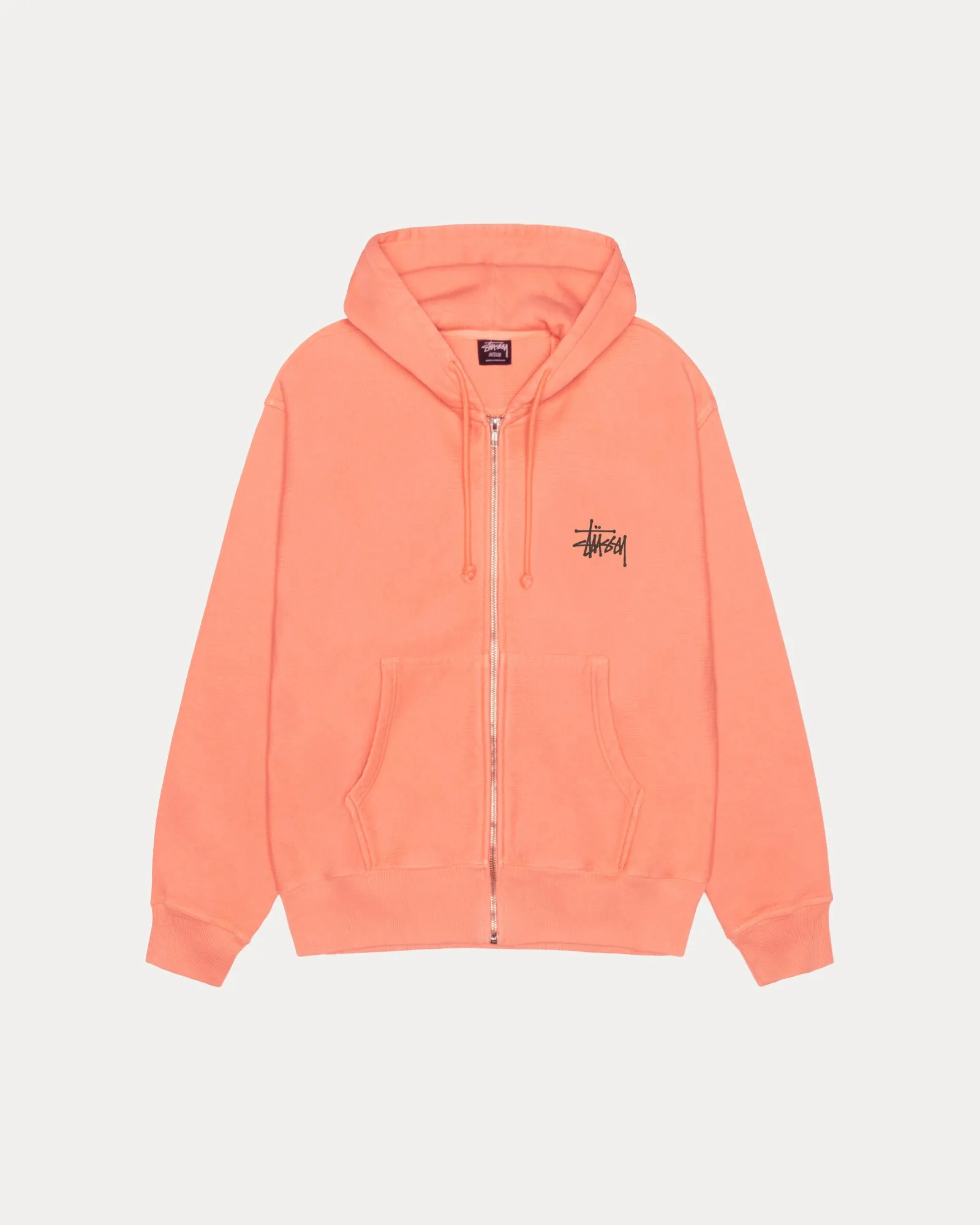 BASIC STÜSSY ZIP HOODIE PIGMENT DYED sold by Stussy