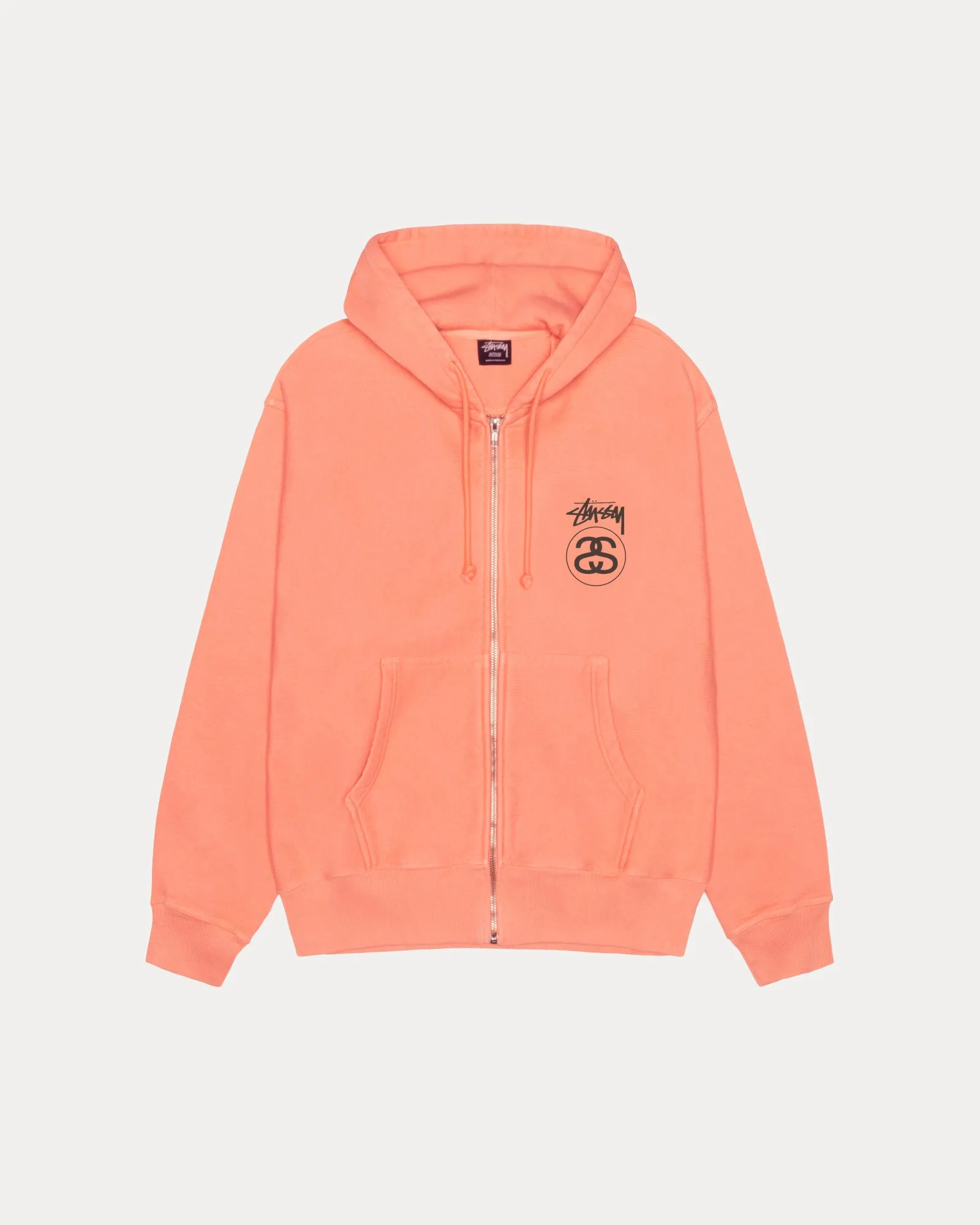 STOCK LINK ZIP HOODIE PIGMENT DYED sold by Stussy