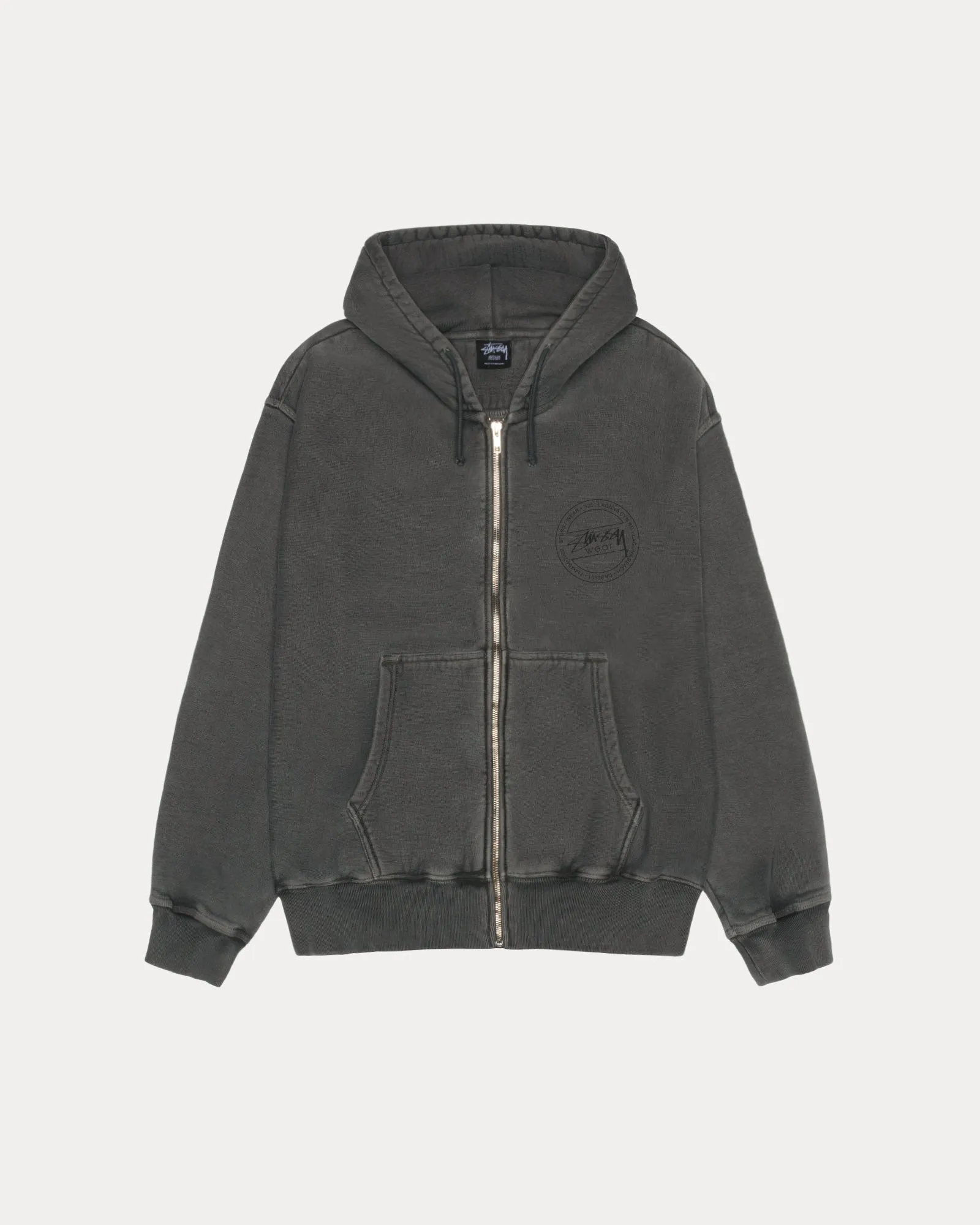 STÜSSY WEAR ZIP HOODIE PIGMENT DYED sold by Stussy